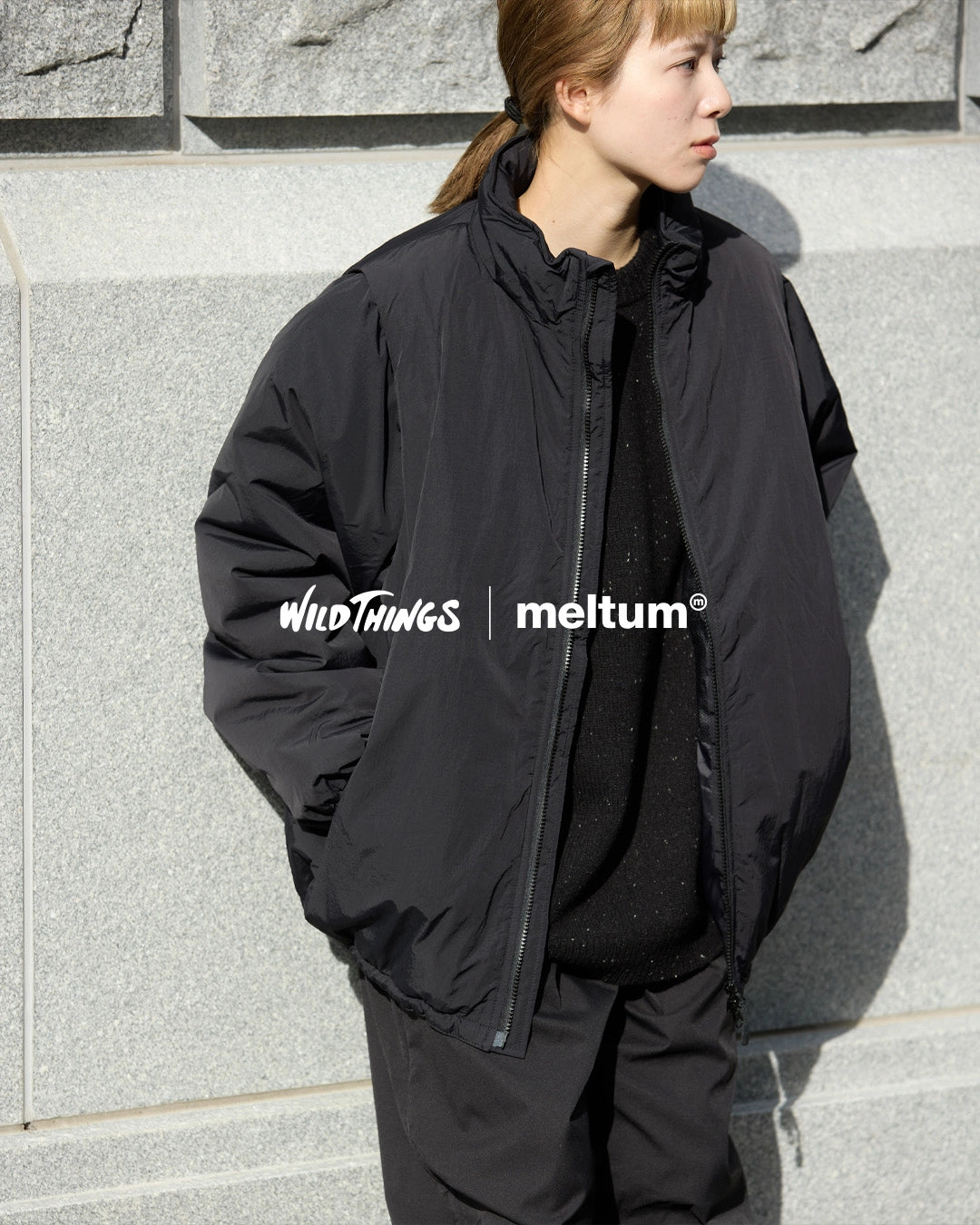 ［2024.11.08 FRI 18:00~ INSTOCK］×WILDTHINGS DETACHABLE PADDING BLOUSON【BLACK】