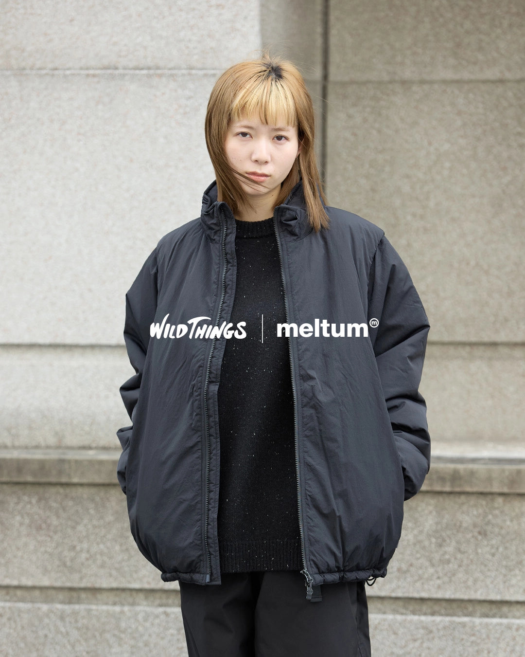 ［2024.11.08 FRI 18:00~ INSTOCK］×WILDTHINGS DETACHABLE PADDING BLOUSON【BLACK】