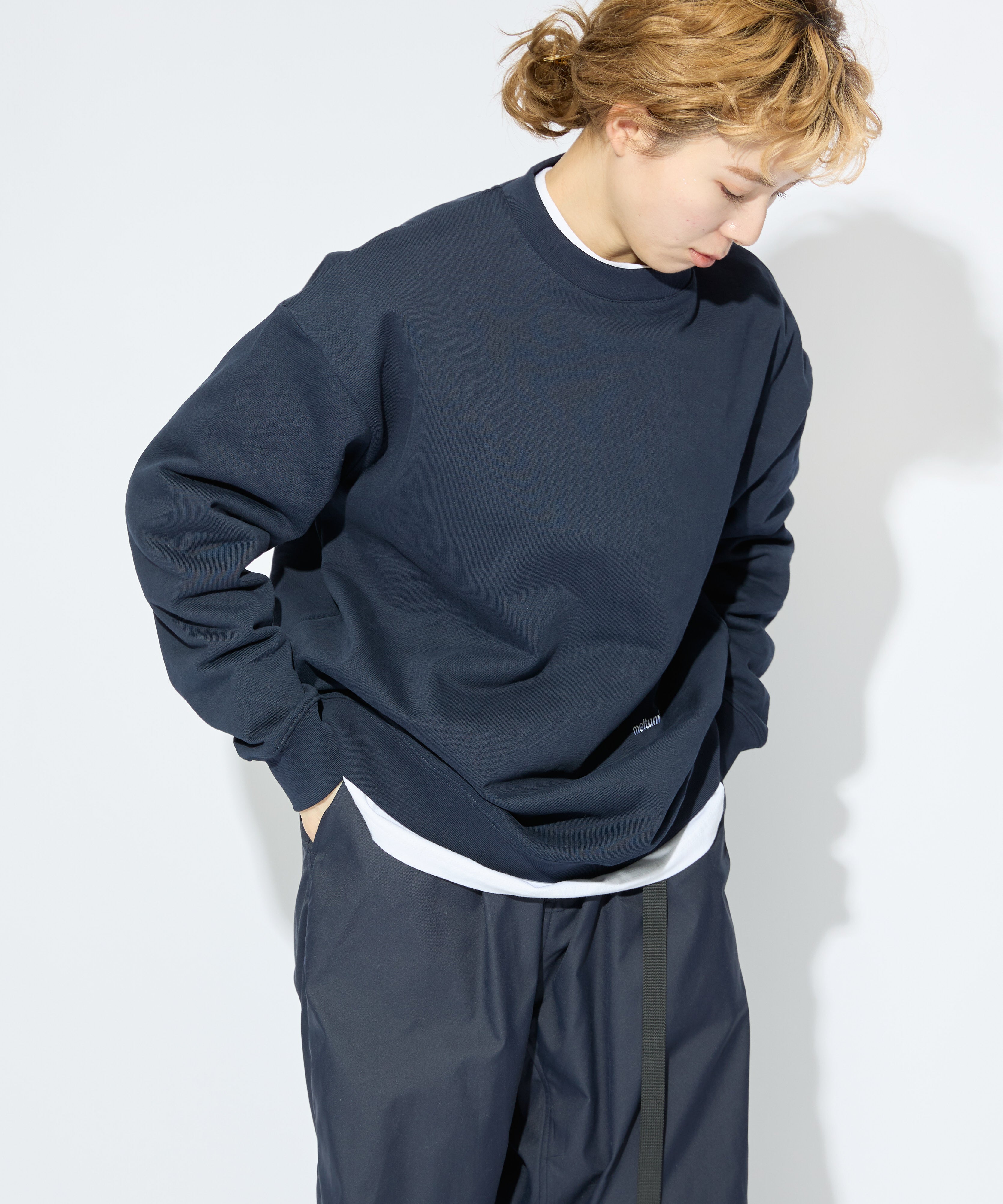 US COTTON HEAVEY SWEAT CREW【NAVY】