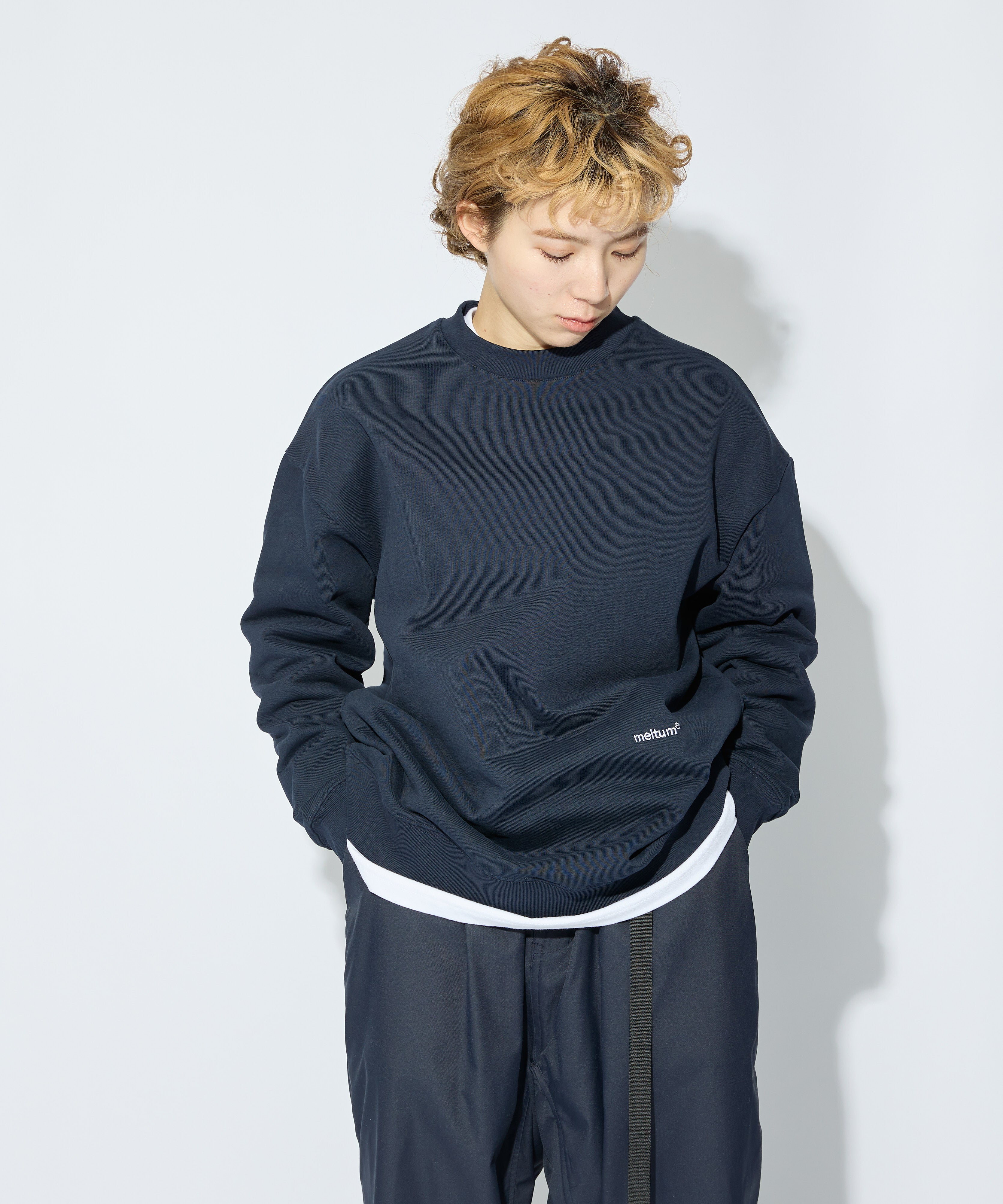 US COTTON HEAVEY SWEAT CREW【NAVY】