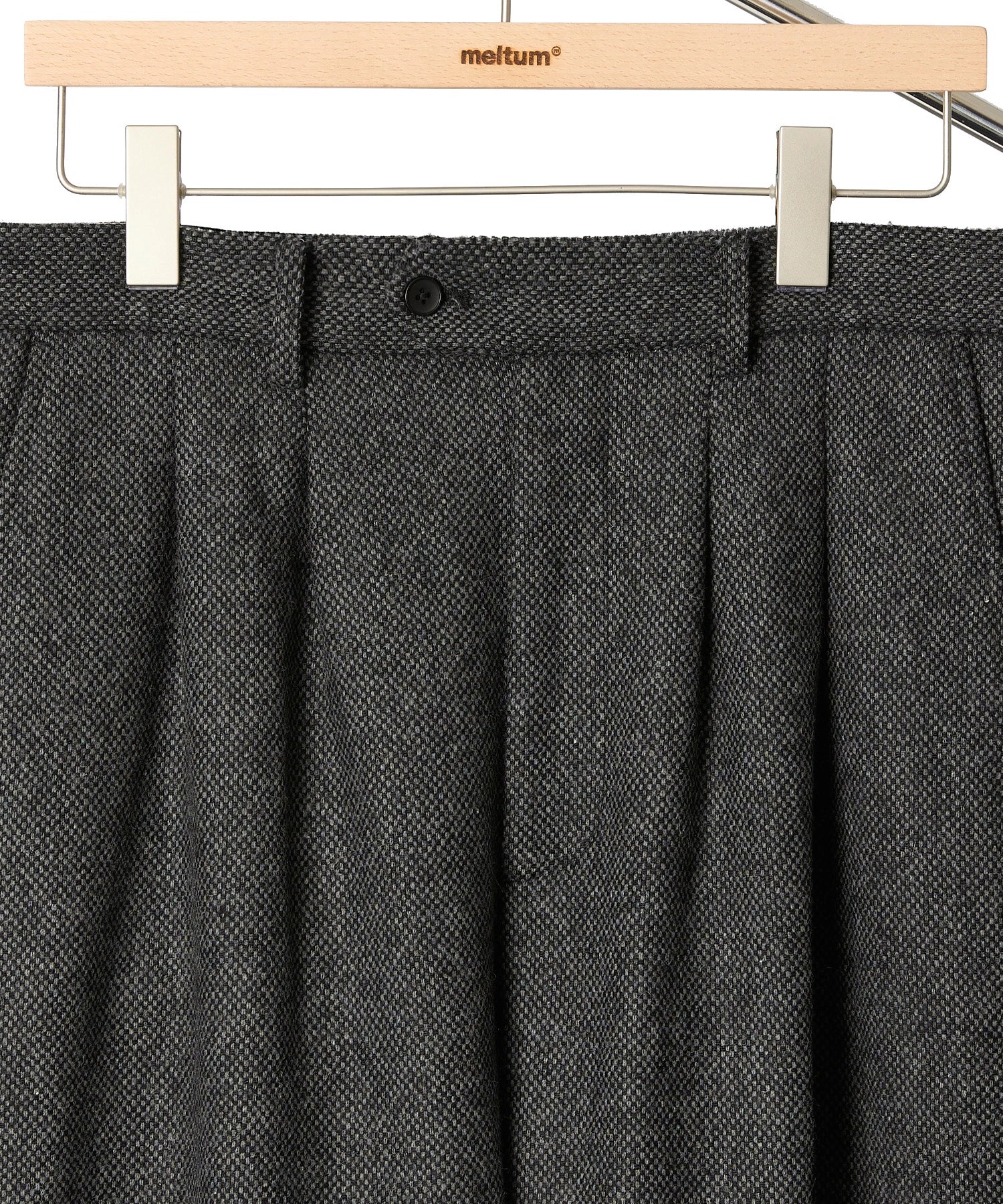 TWEED WIDE SLACKS【BLACK】