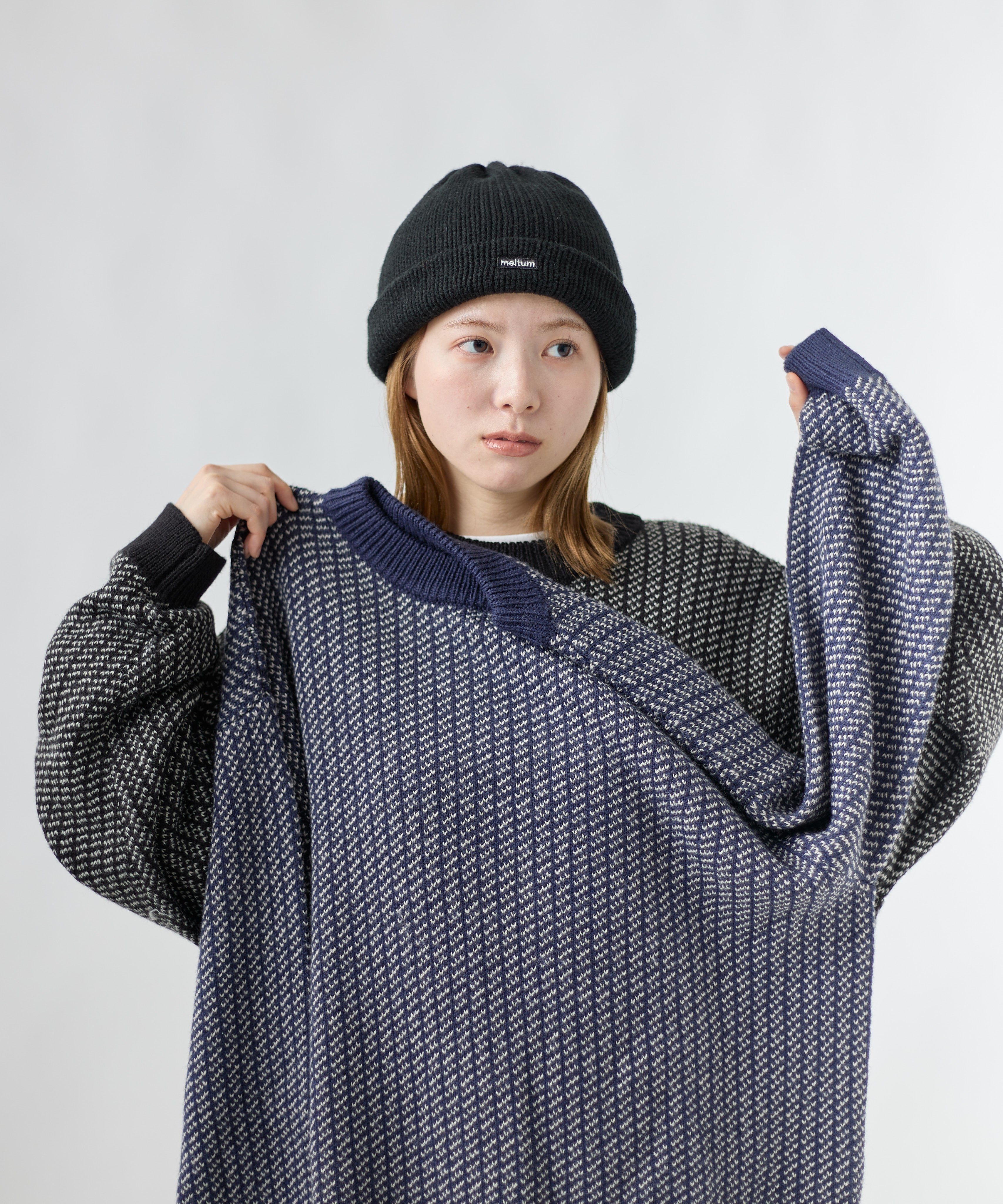 BIRDSEYE KNIT【NAVY】