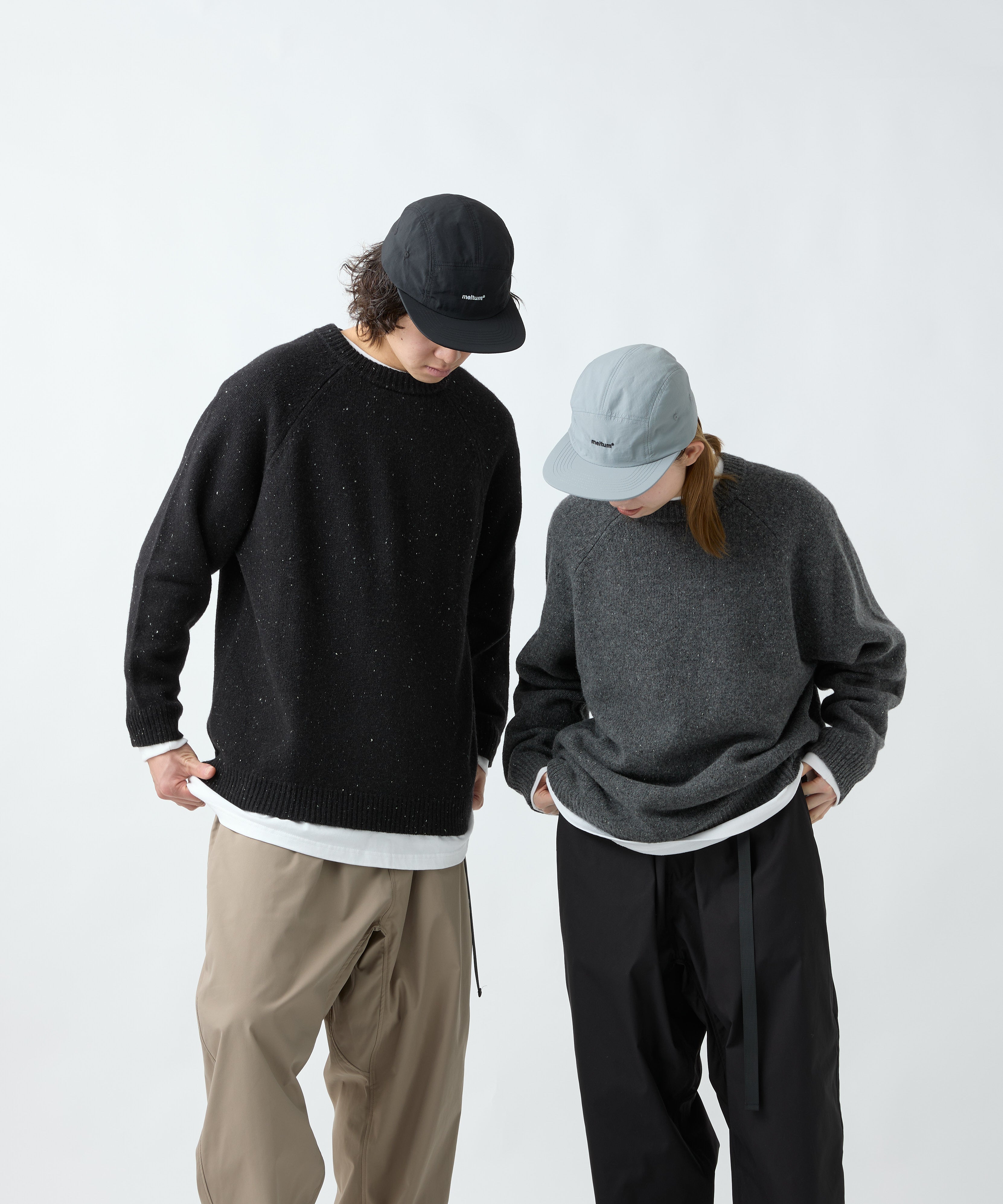 WOOL CREWNECK KNIT [CHARCOAL]