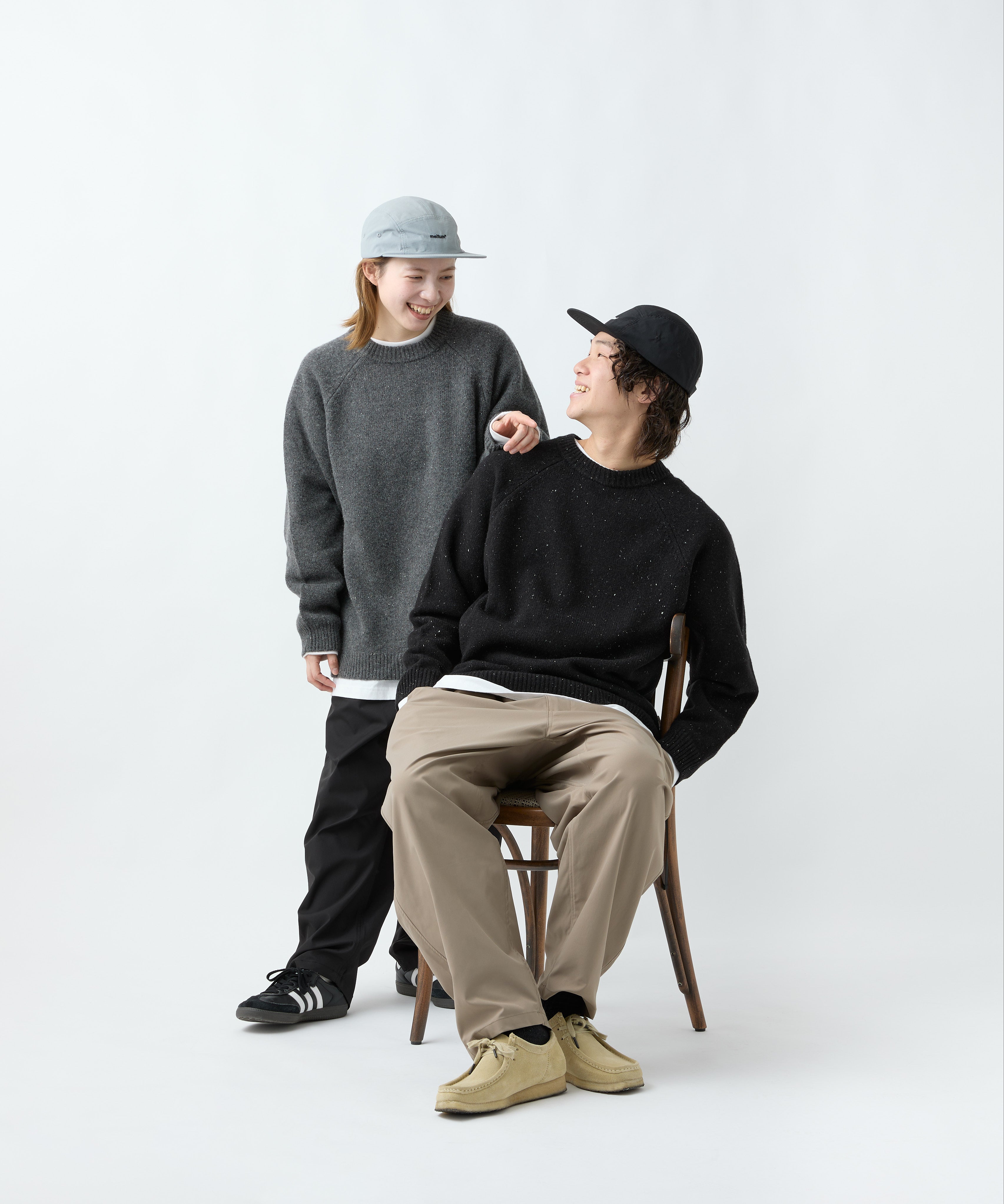 WOOL CREWNECK KNIT [CHARCOAL]