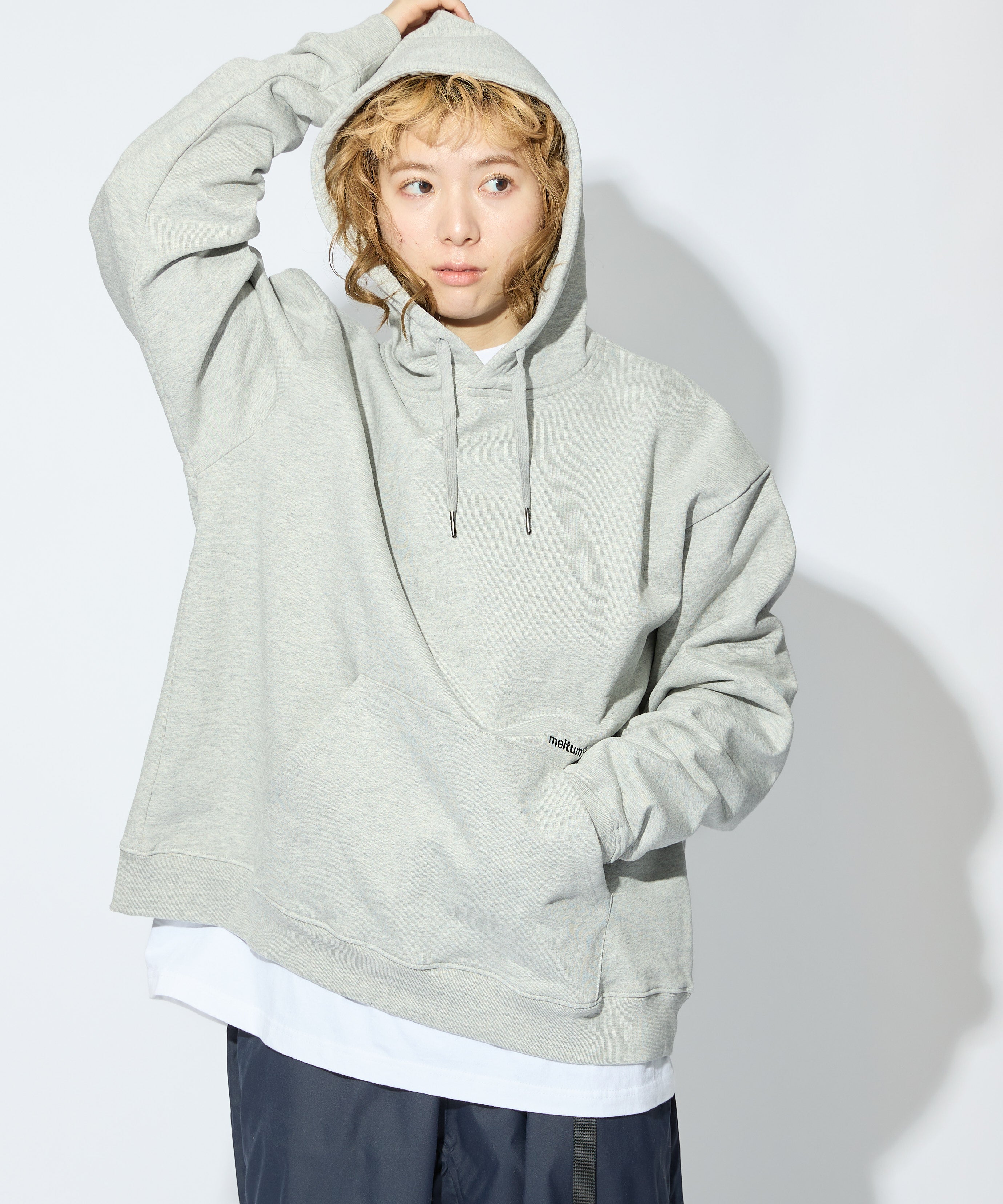 US COTTON HEAVEY SWEAT HOODIE【GREY】