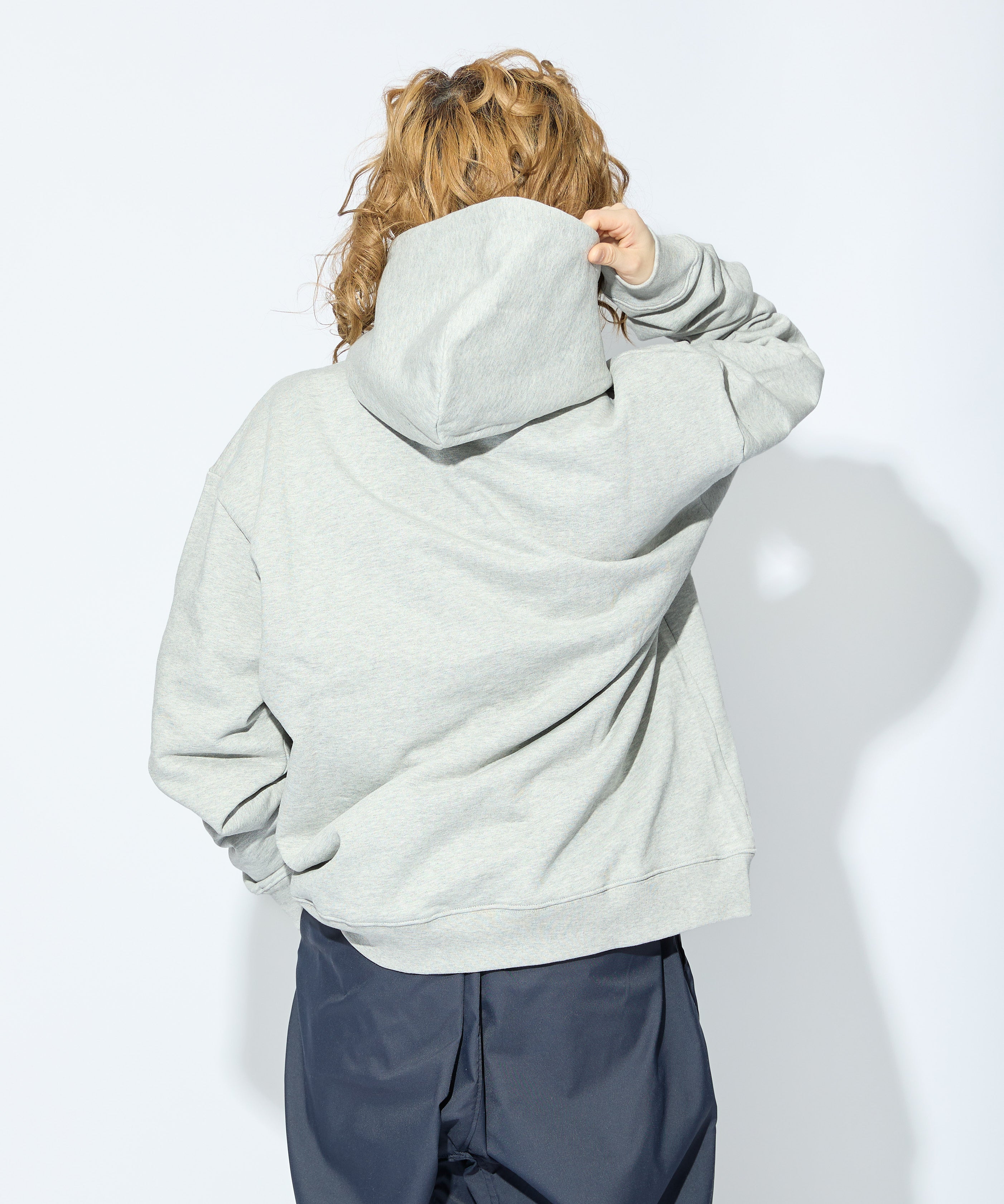 US COTTON HEAVEY SWEAT HOODIE【GREY】