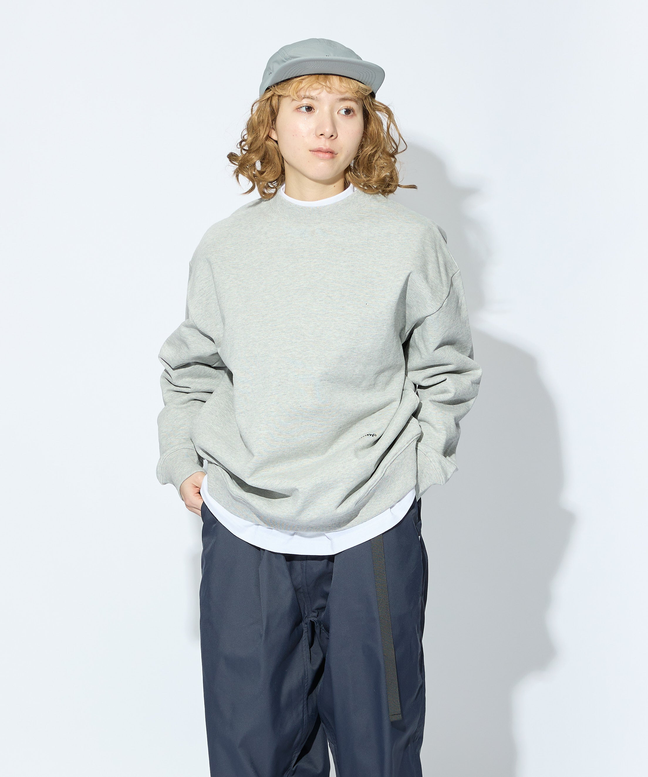 US COTTON HEAVEY SWEAT CREW【GREY】