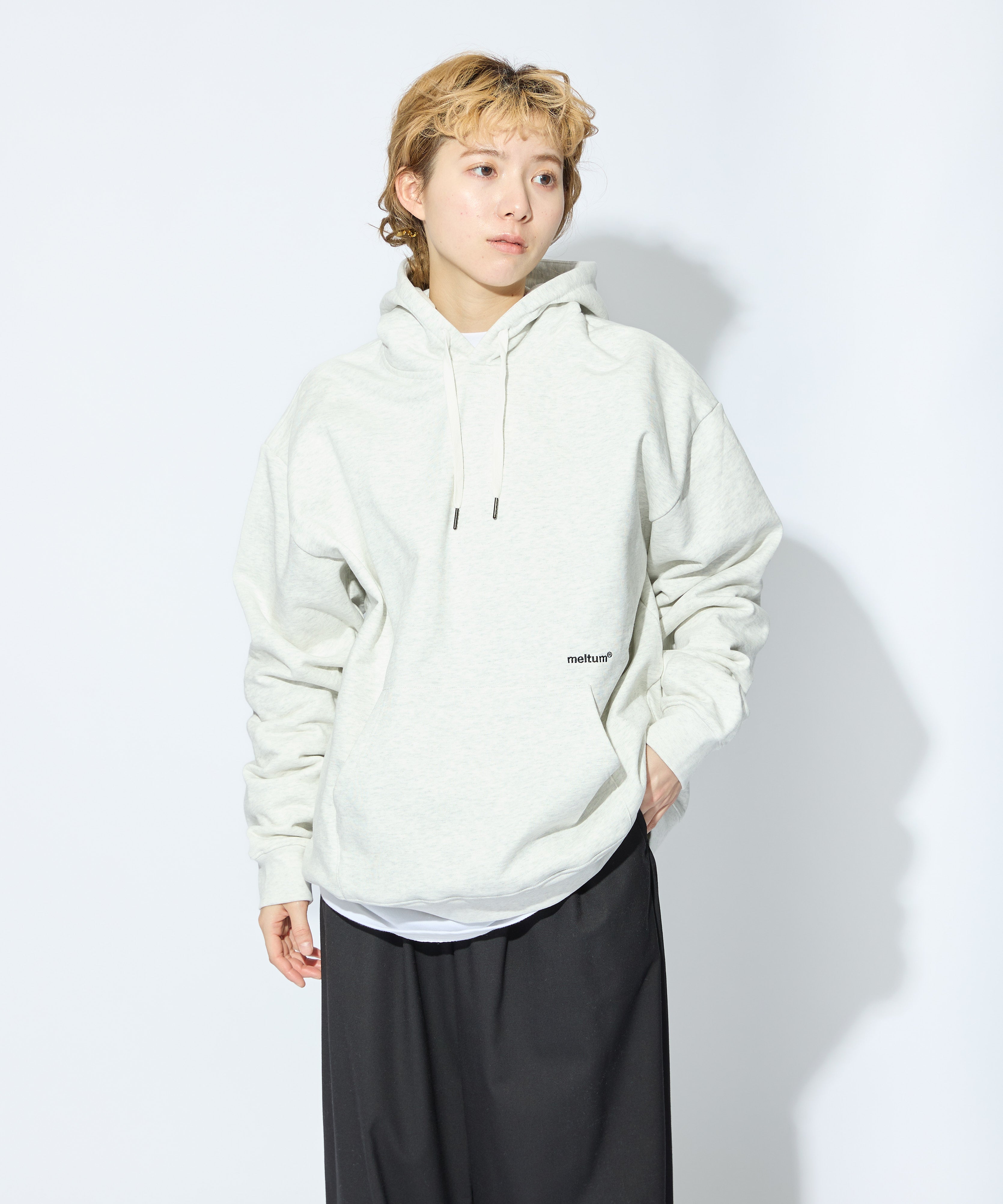 US COTTON HEAVEY SWEAT HOODIE【ASH】