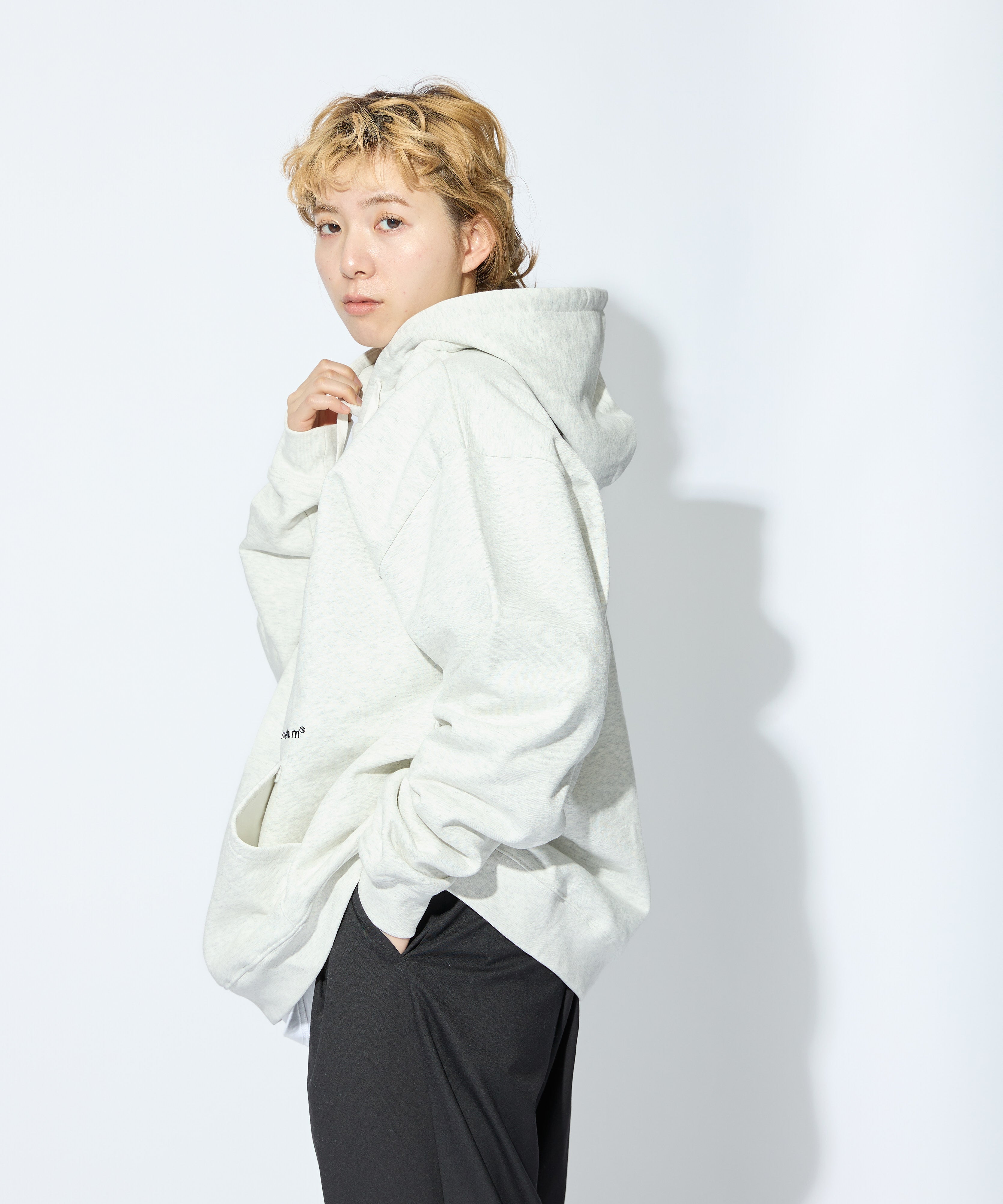 US COTTON HEAVEY SWEAT HOODIE【ASH】