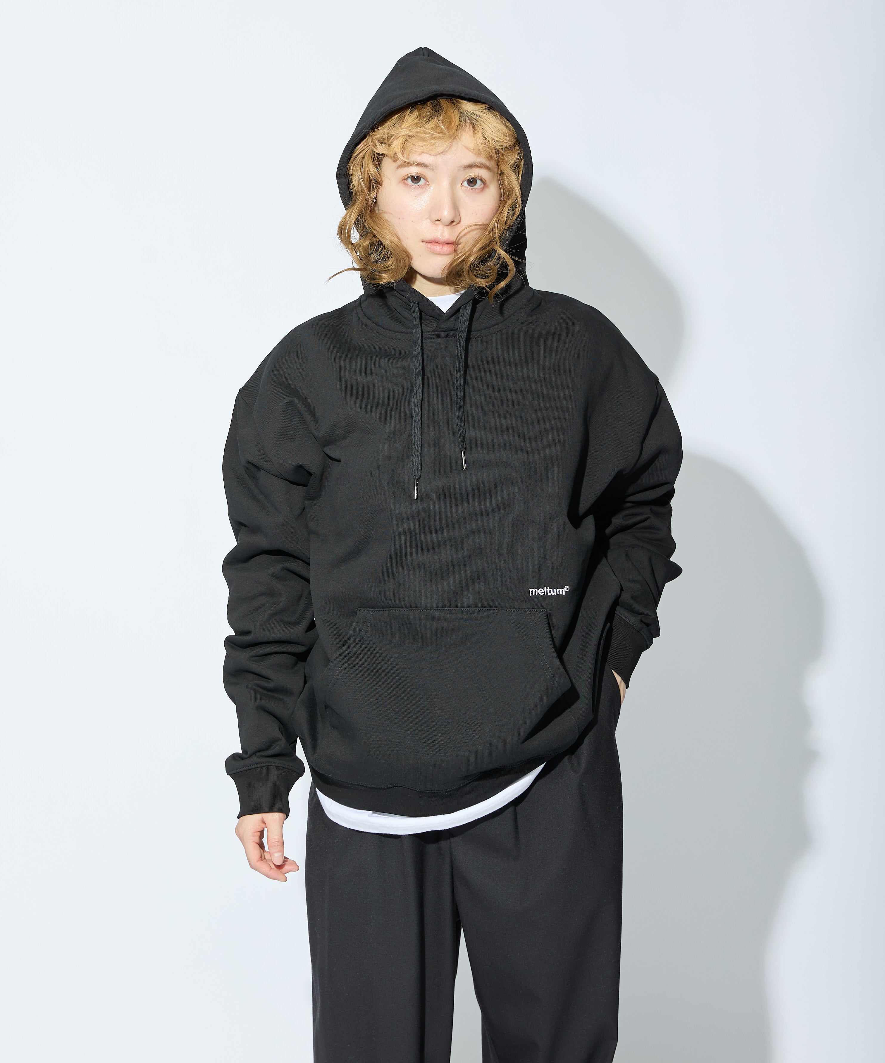 US COTTON HEAVEY SWEAT HOODIE【BLACK】