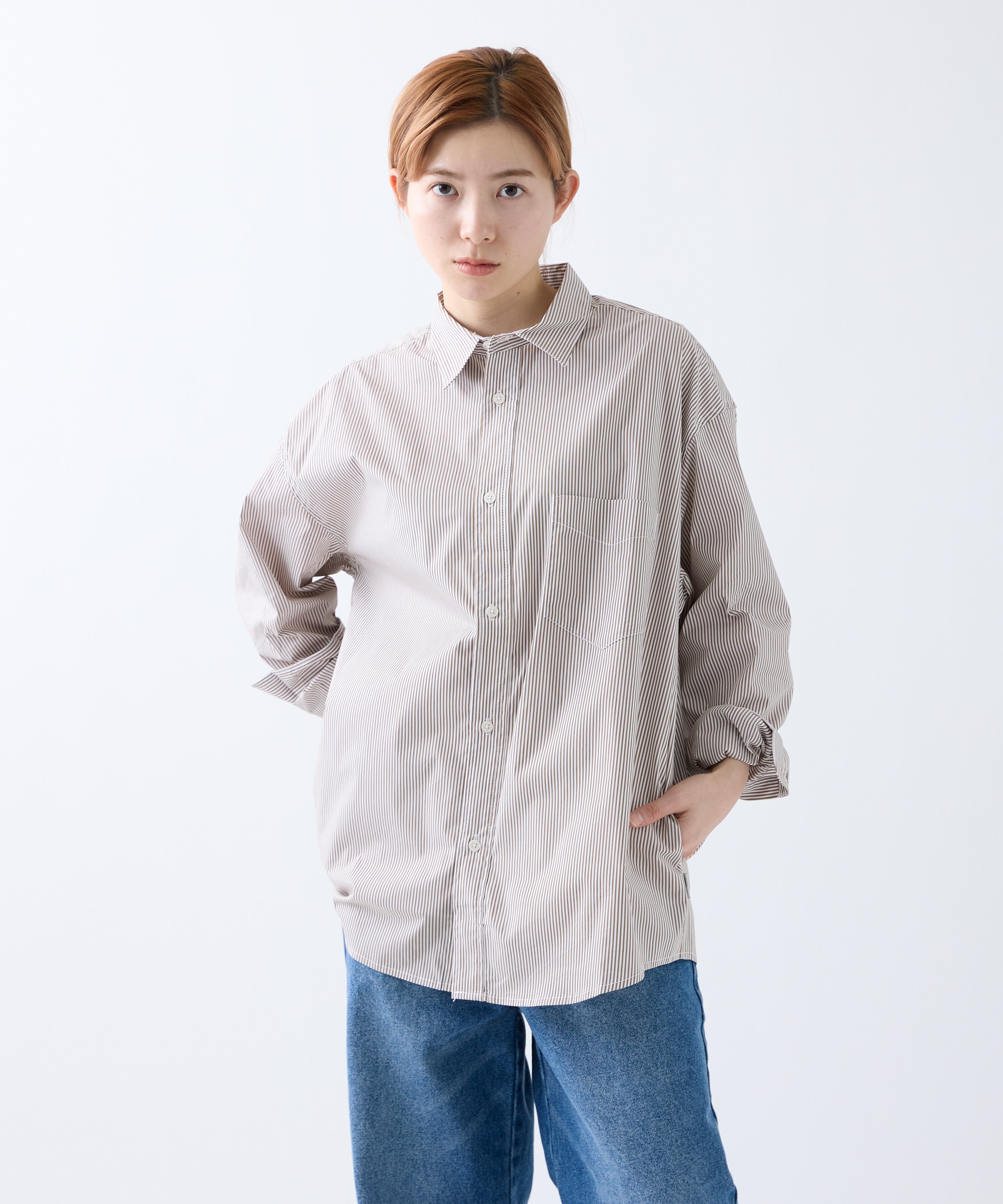 LOOSE STRIPE SHIRT L/S