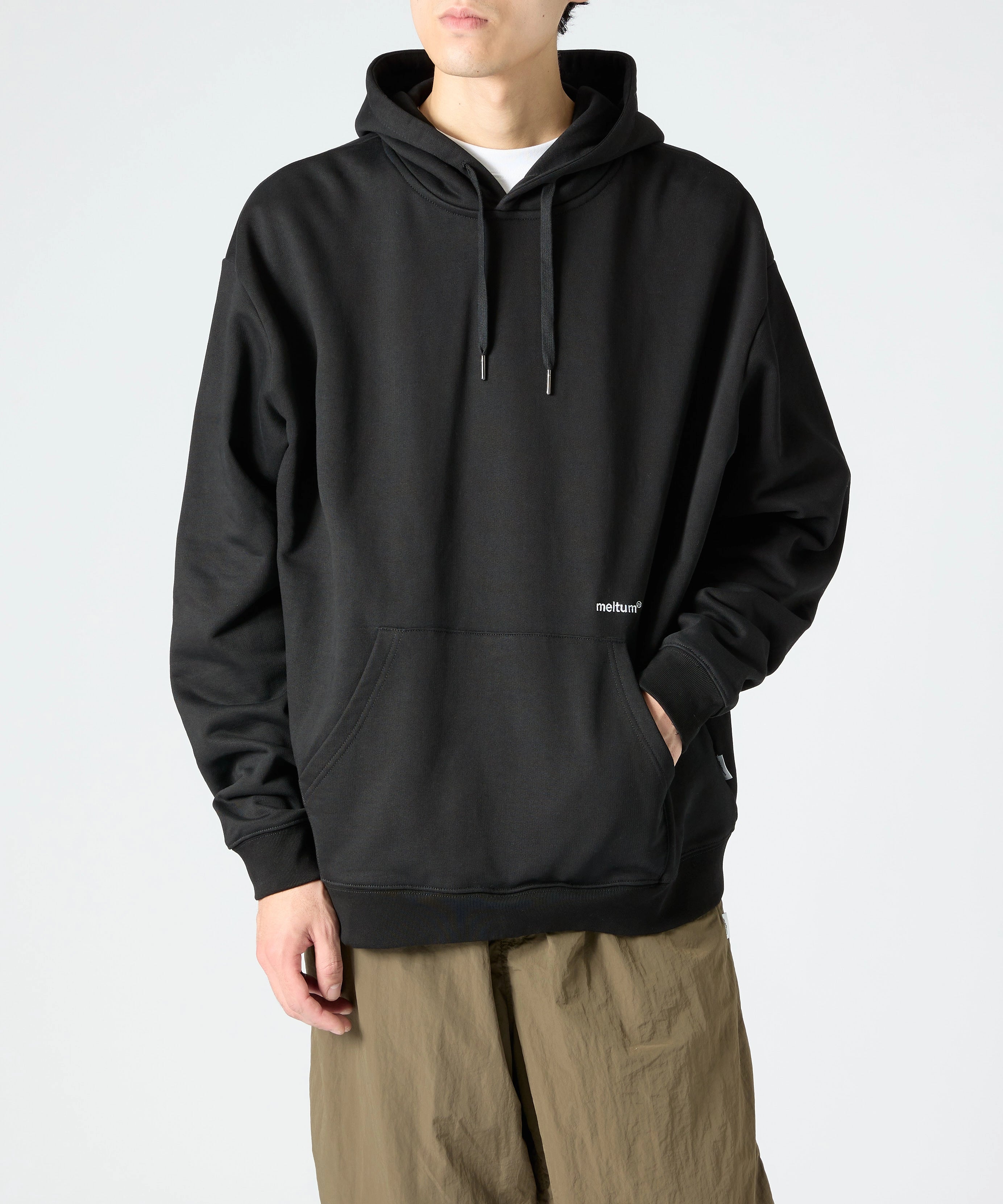 US COTTON HEAVEY SWEAT HOODIE [BLACK]