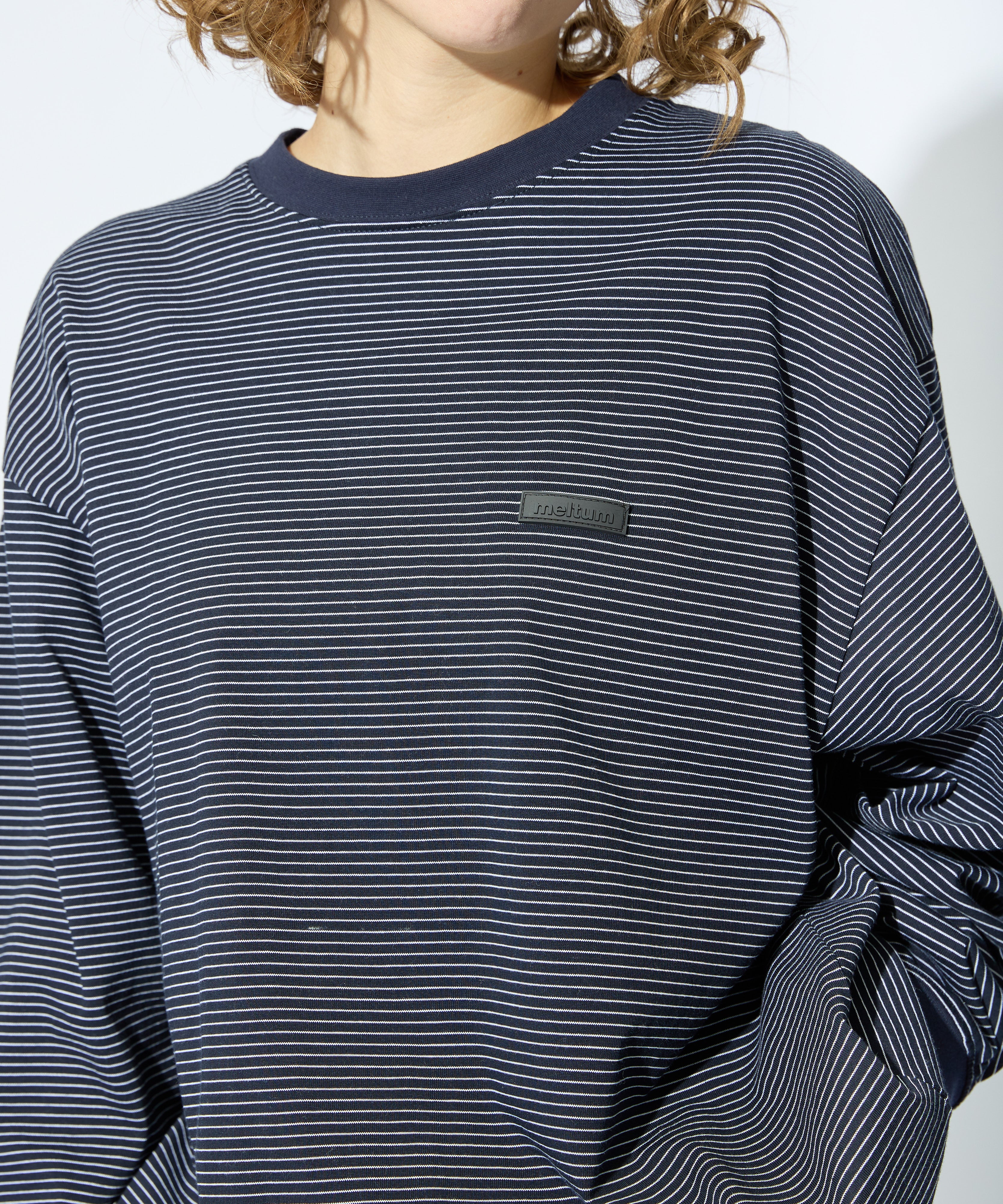 BORDER L/S T-SHIRT【NAVY】