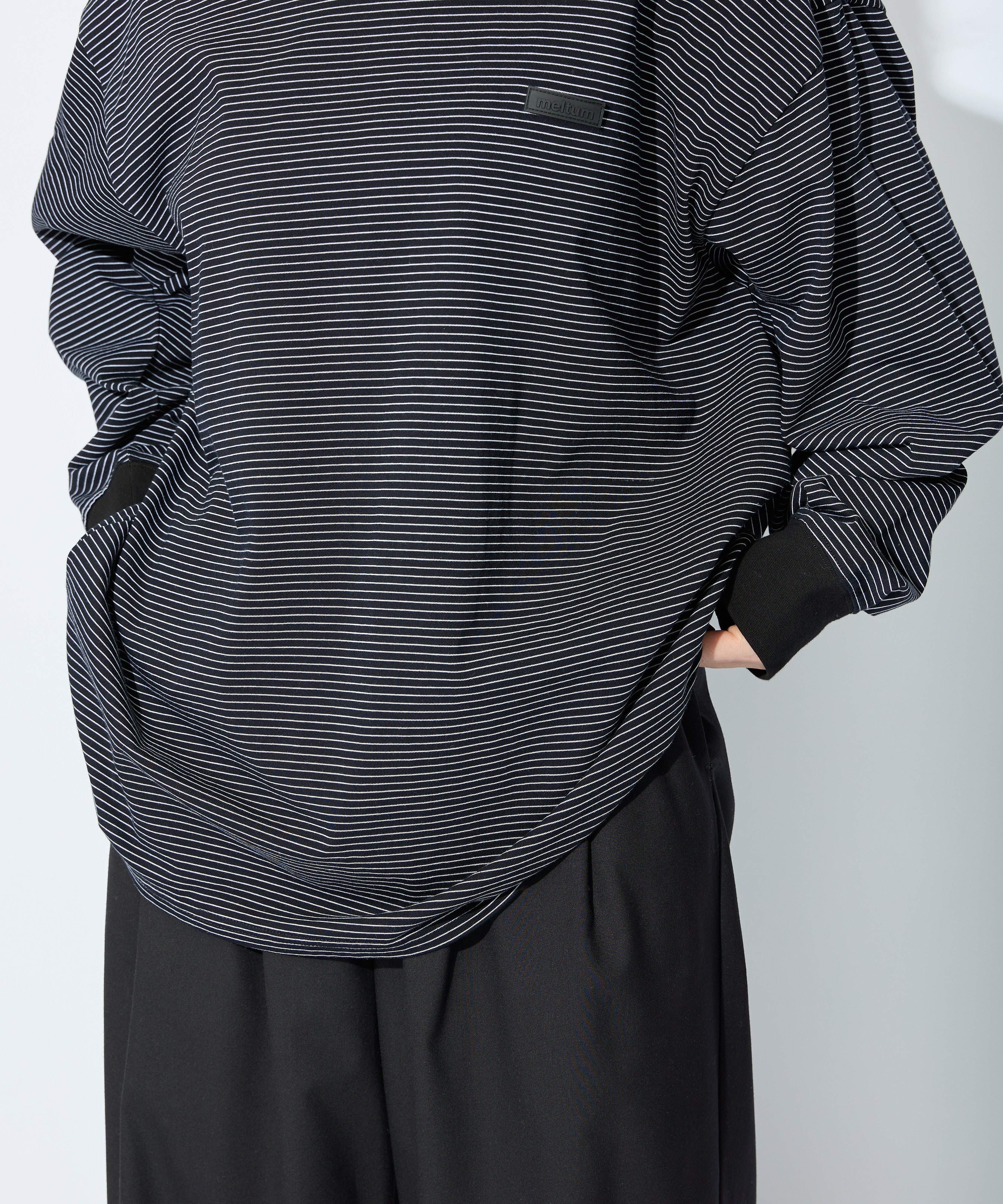 BORDER L/S T-SHIRT【BLACK】