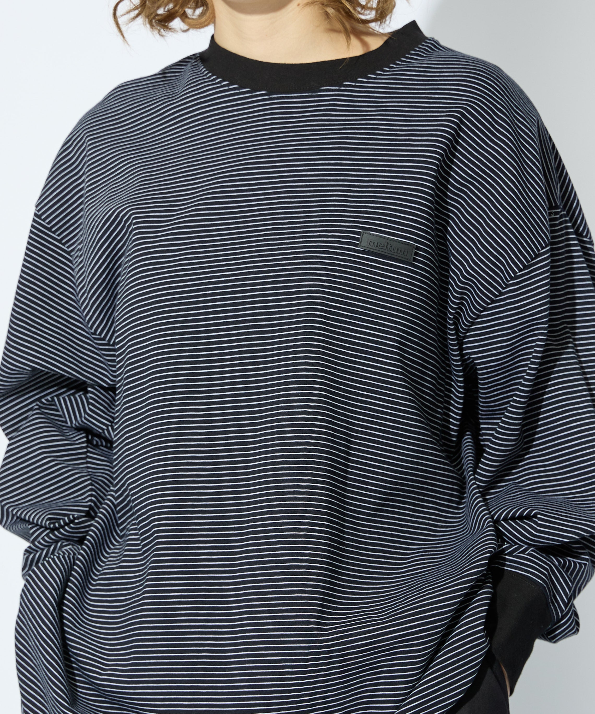 BORDER L/S T-SHIRT【BLACK】