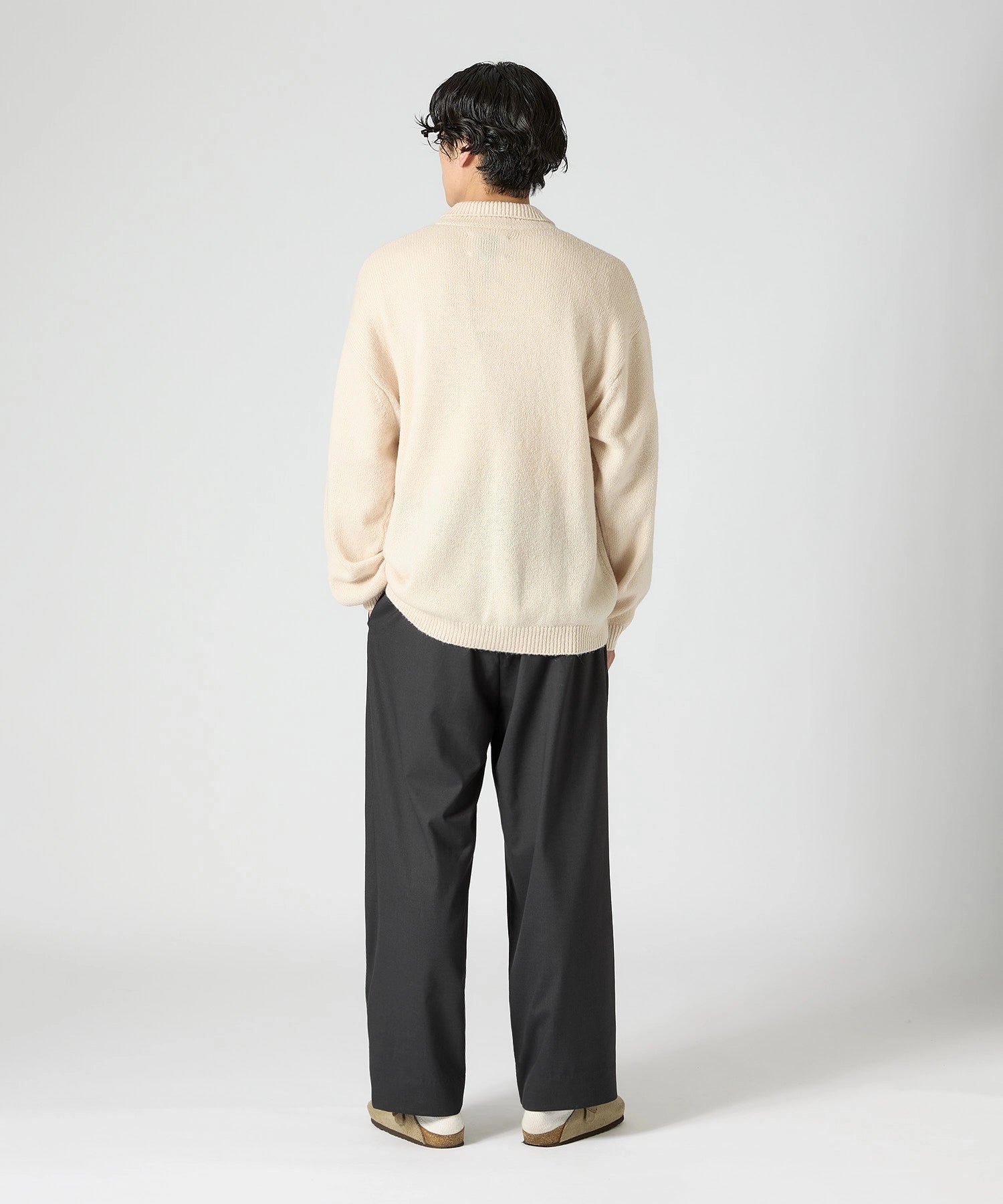 WORK EASY SLACKS [CHARCOAL]