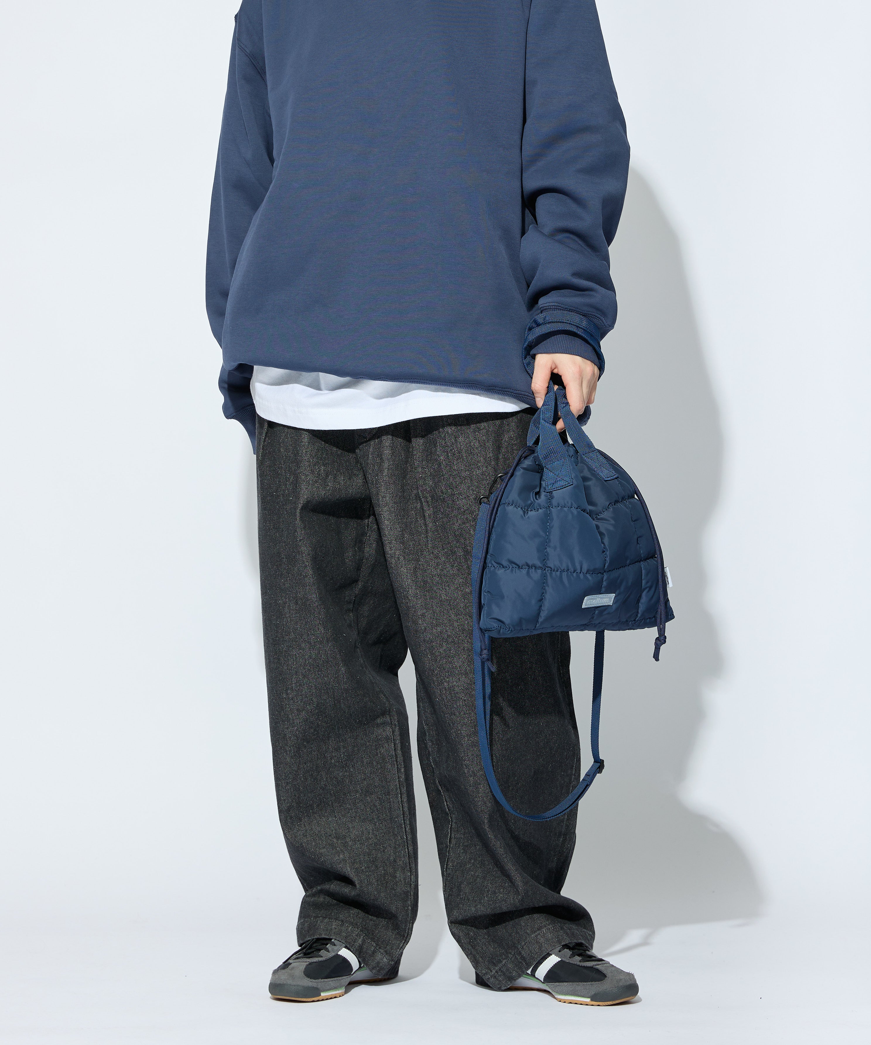 QUILT SHOULDER POUCH【NAVY】