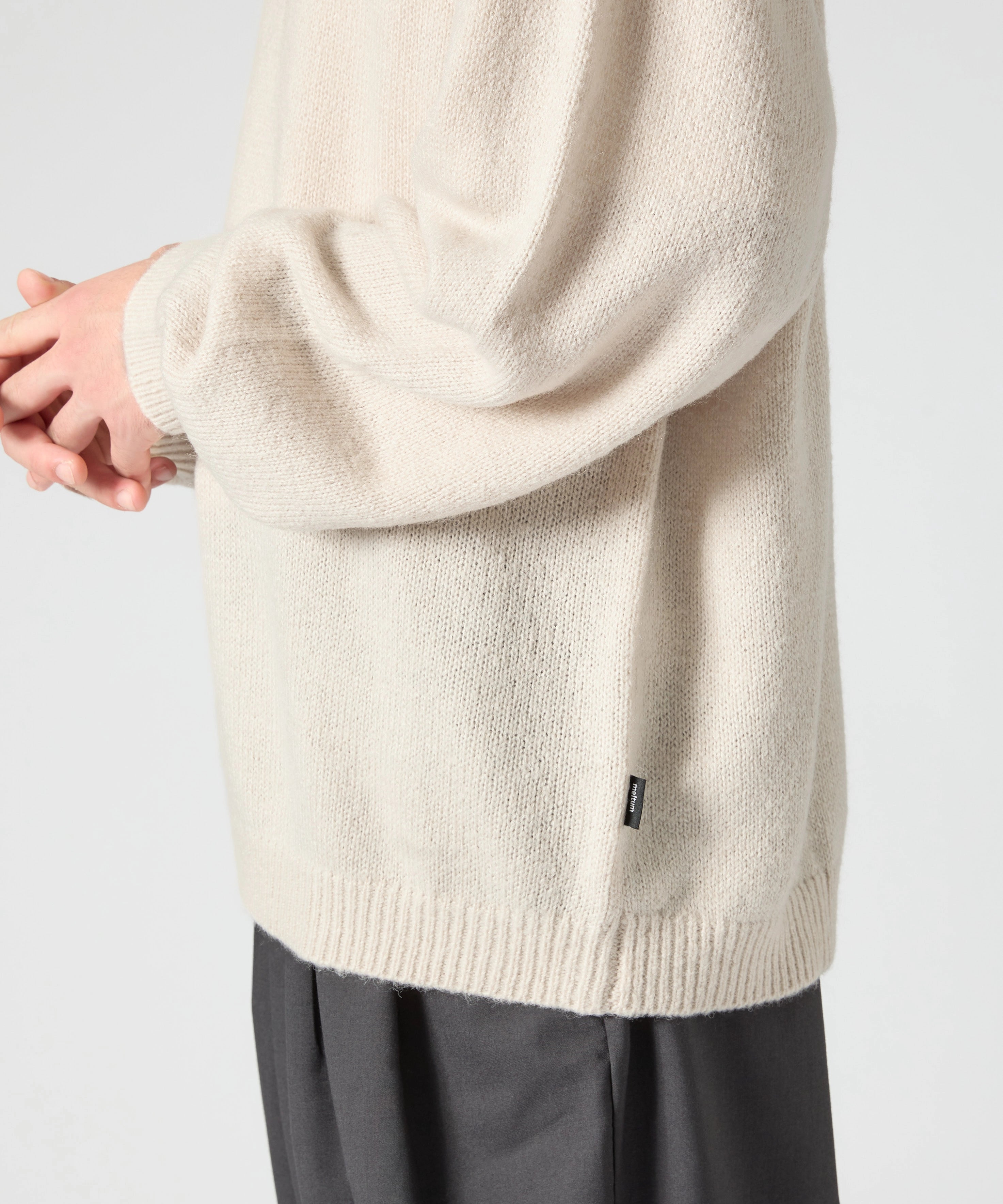 MOHAIR KNIT POLO【BEIGE】