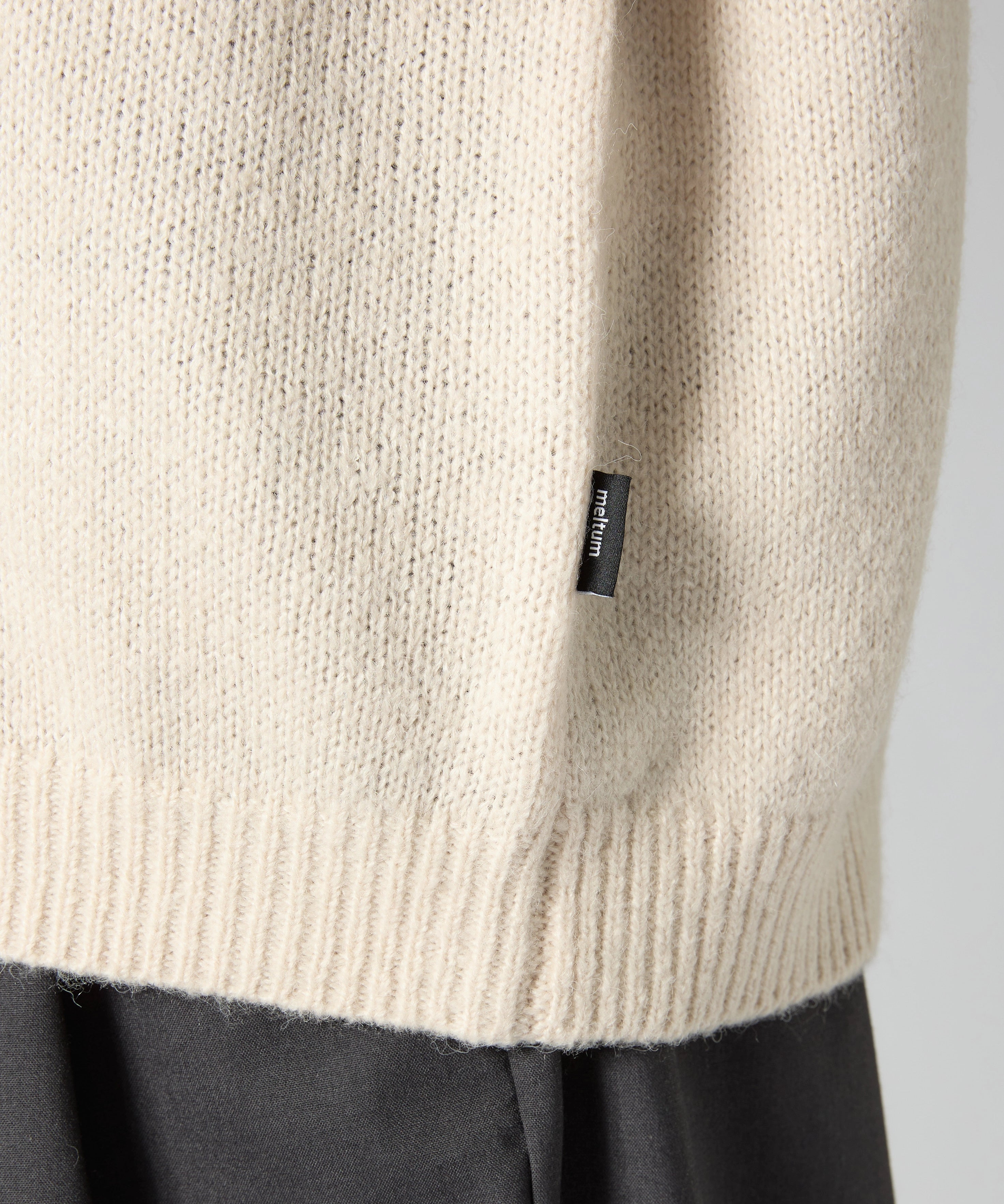 MOHAIR KNIT POLO【BEIGE】