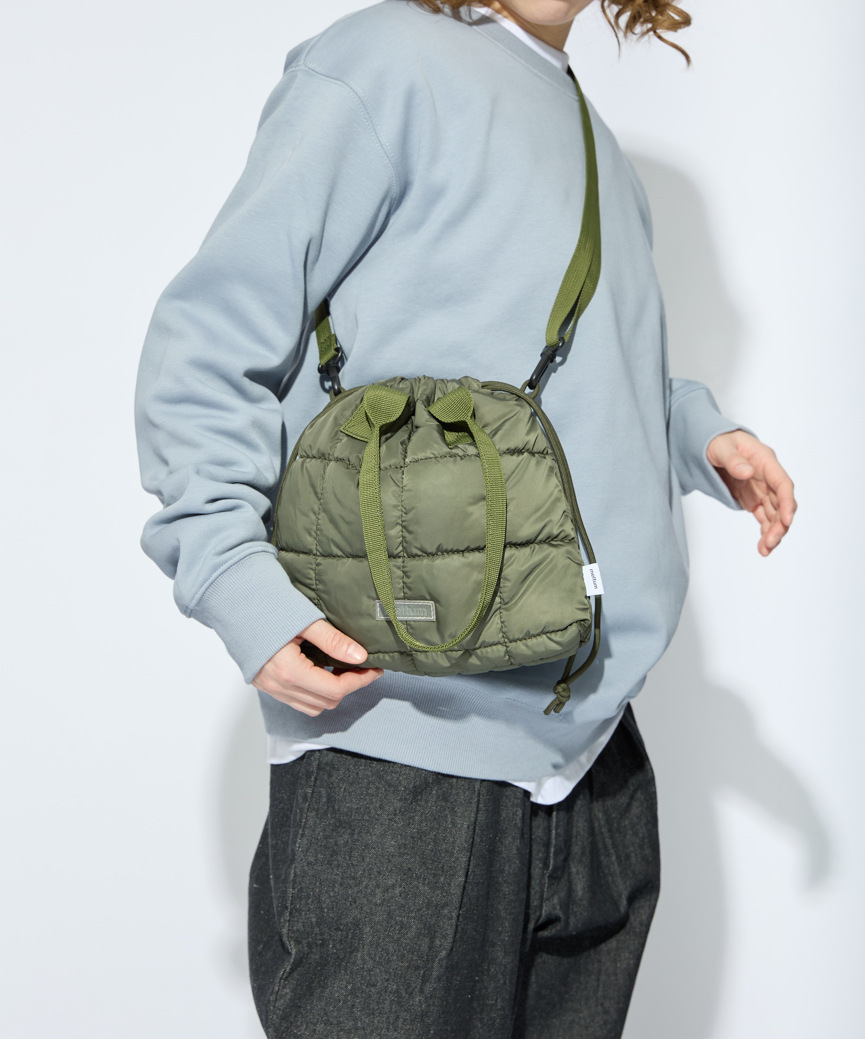 QUILT SHOULDER POUCH【OLIVE】