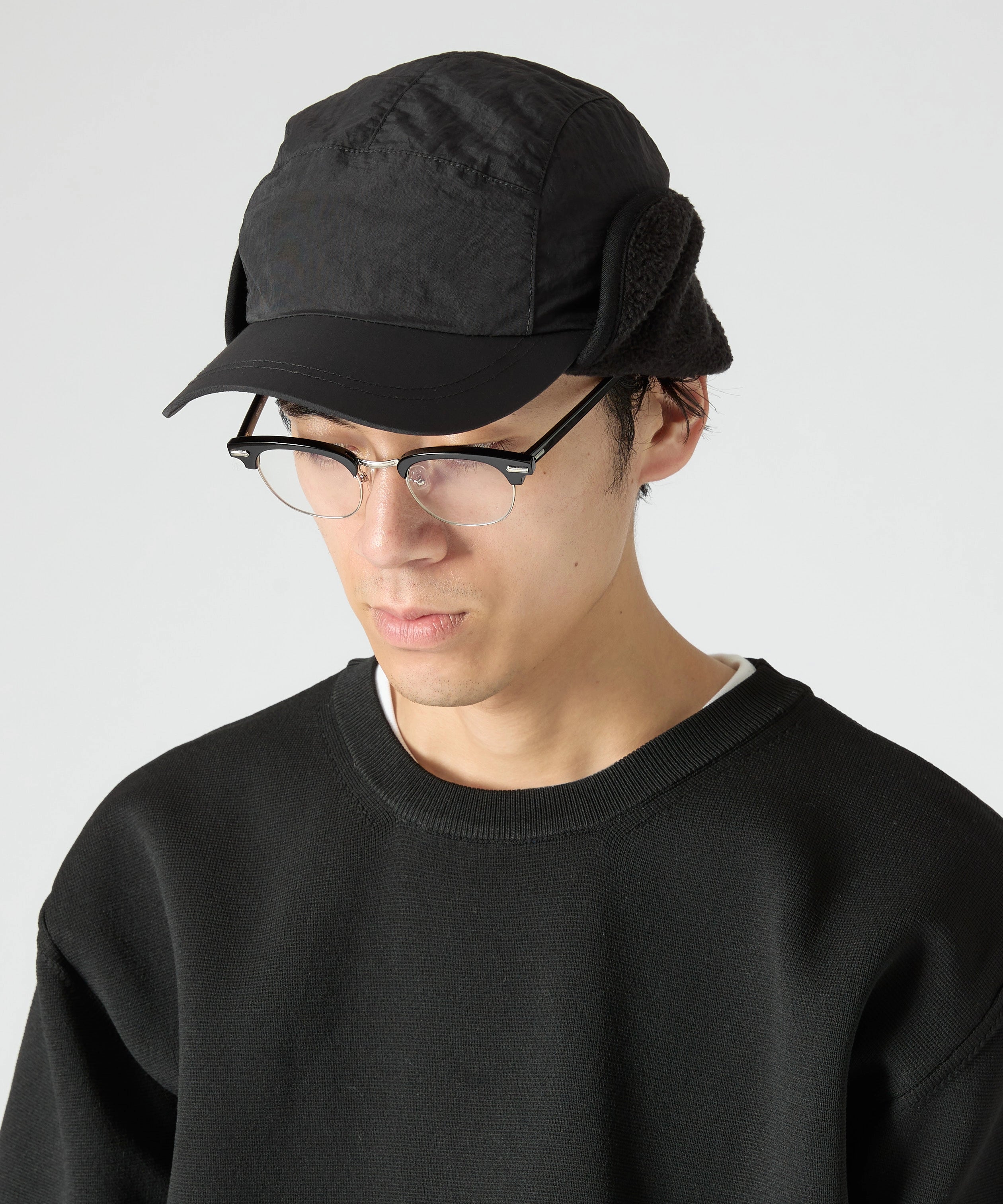 EAR FLAP CAP【BLACK】