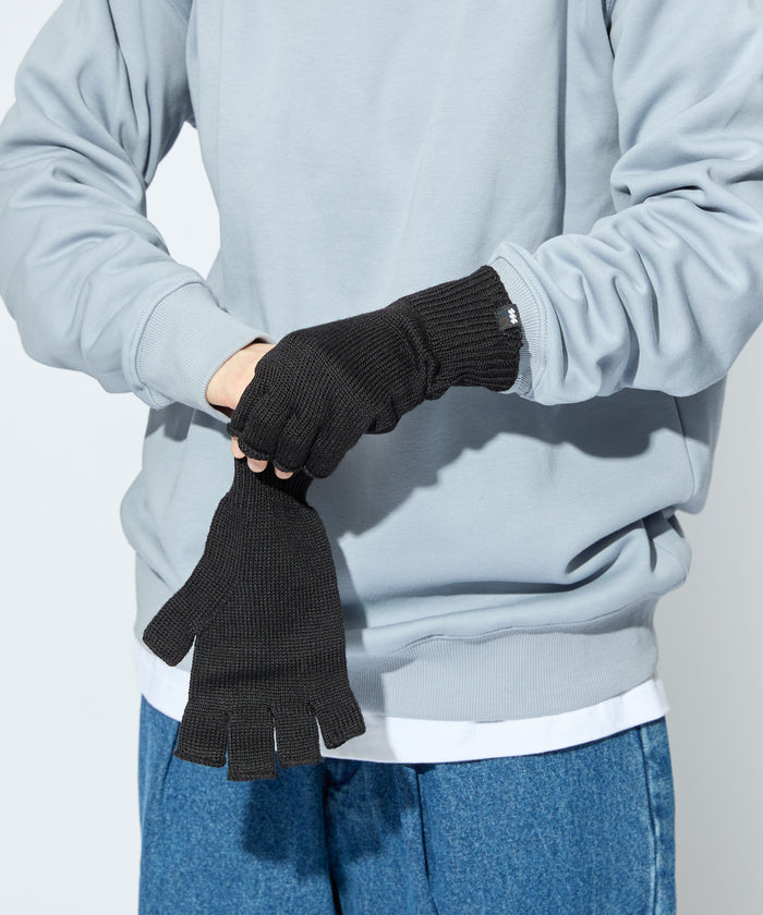 FINGERLESS KNIT GLOVES
