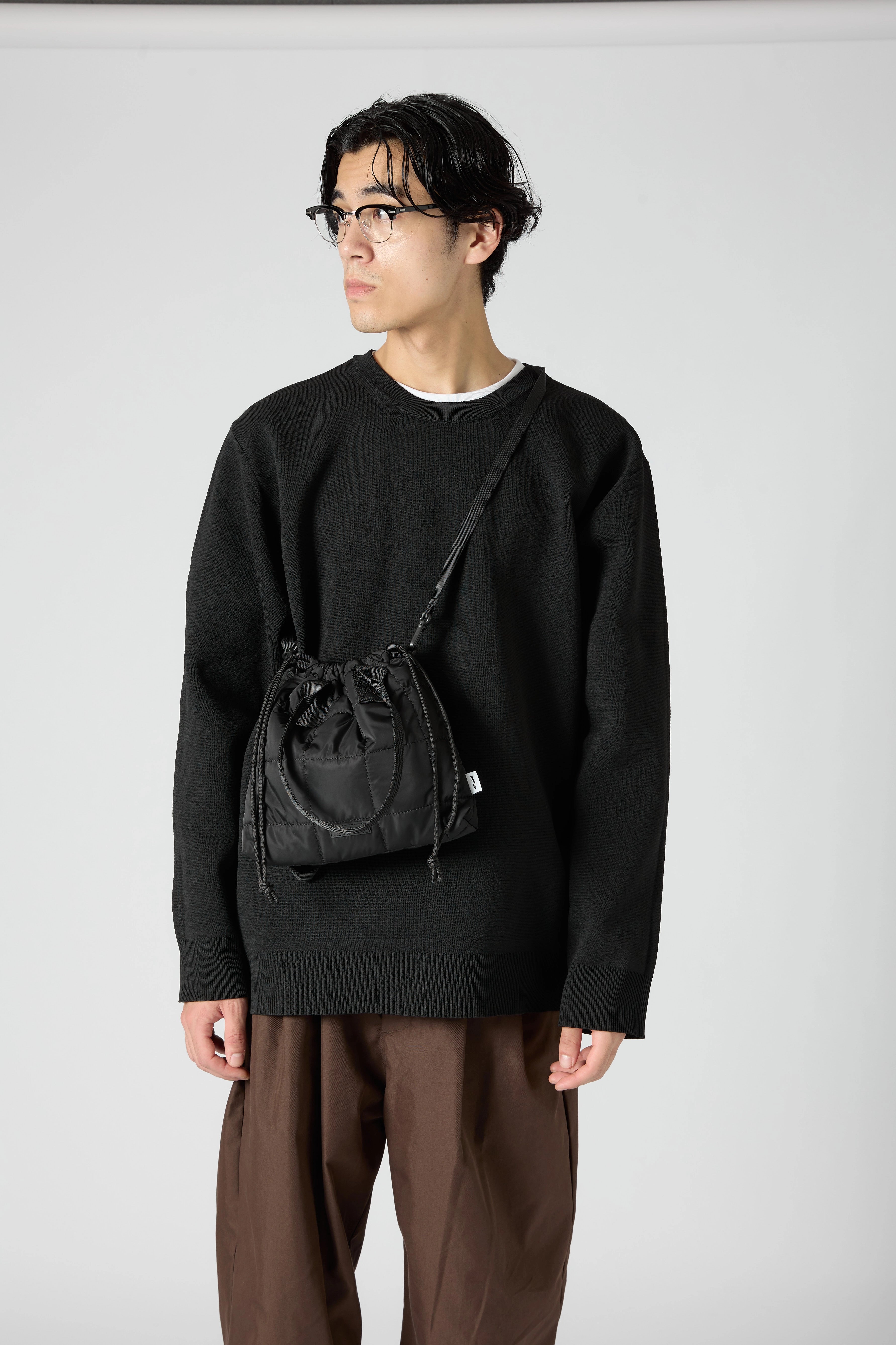 QUILT SHOULDER POUCH【BLACK】