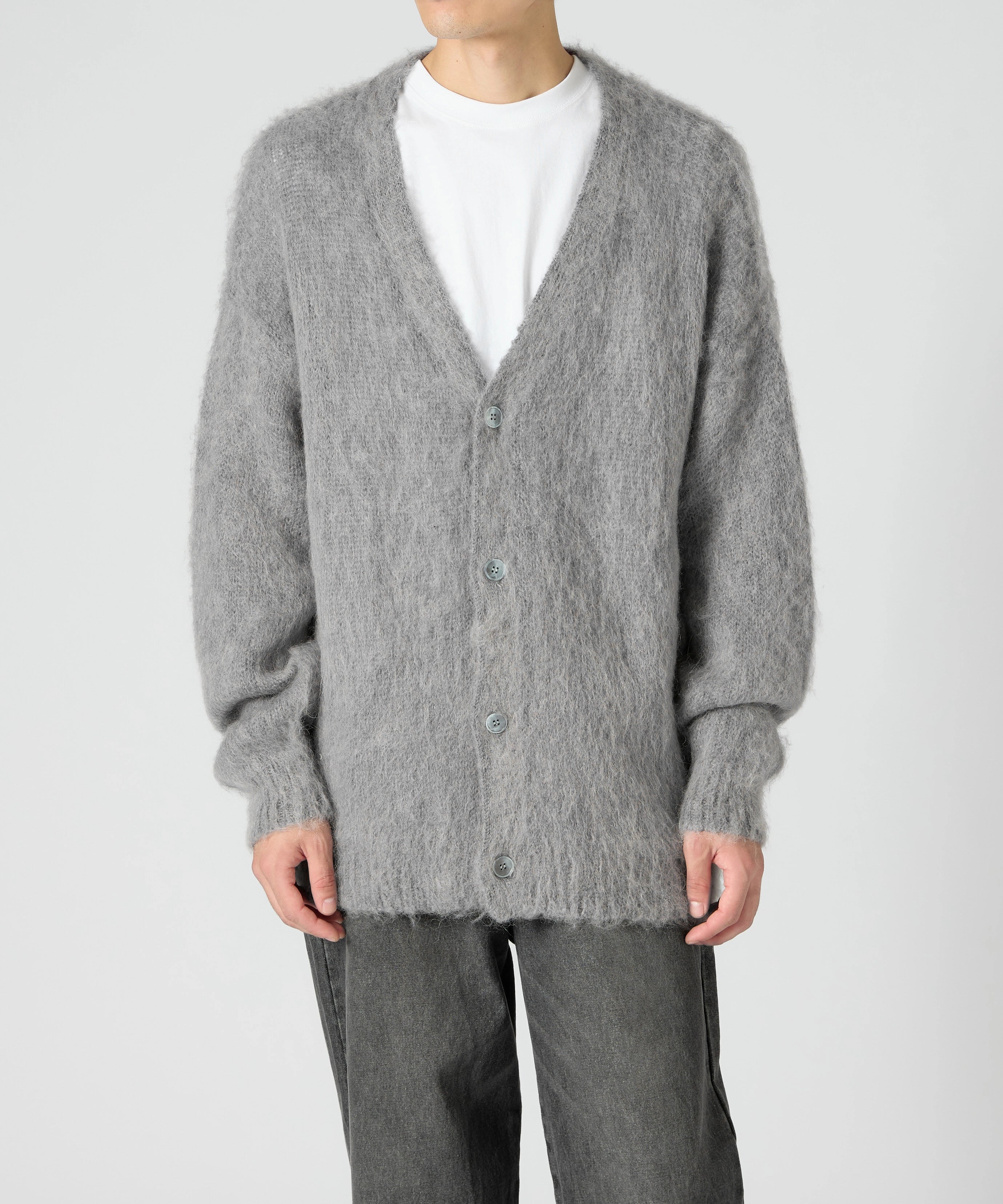 MOHAIR CARDIGAN【GREY】