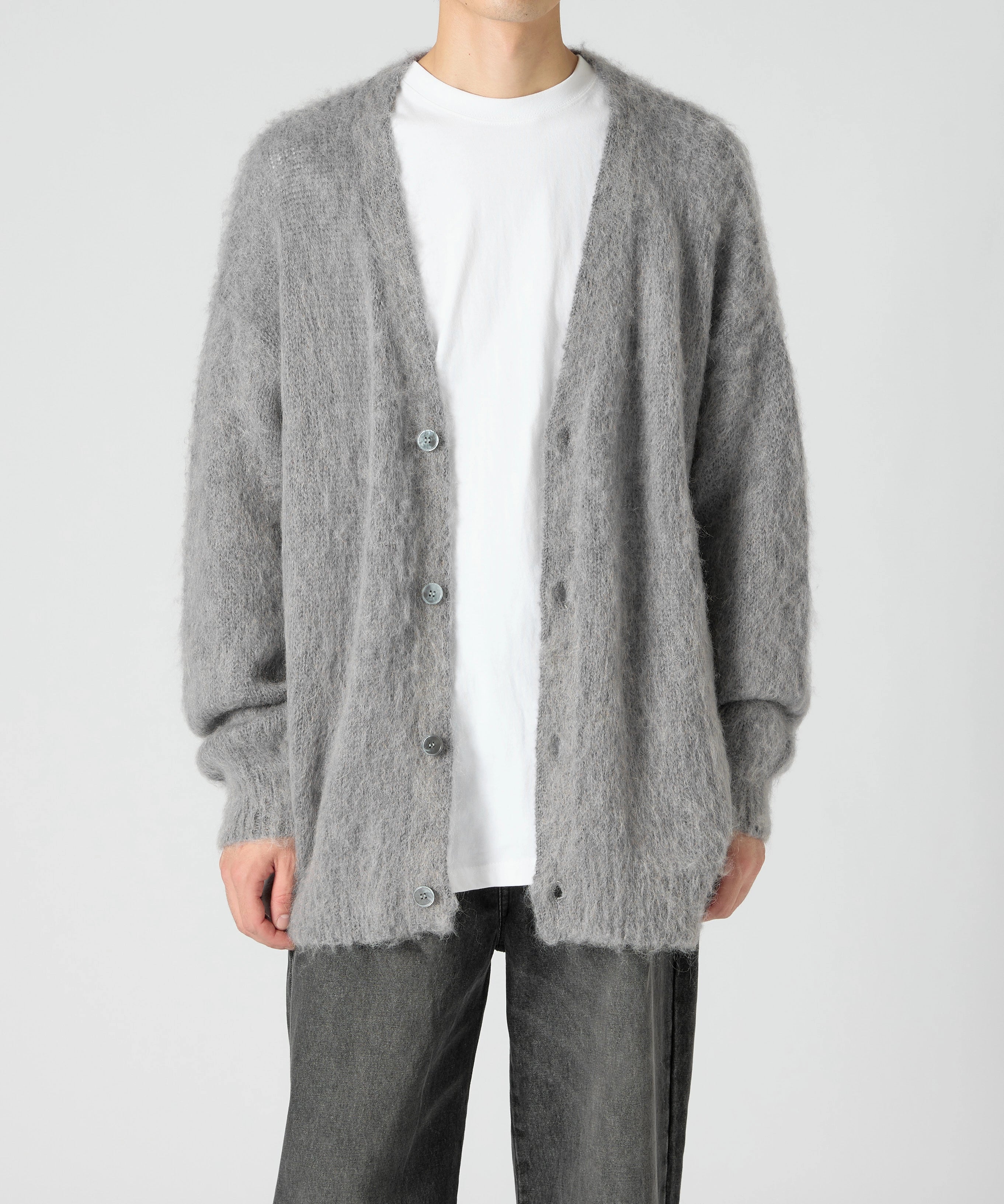 MOHAIR CARDIGAN【GREY】