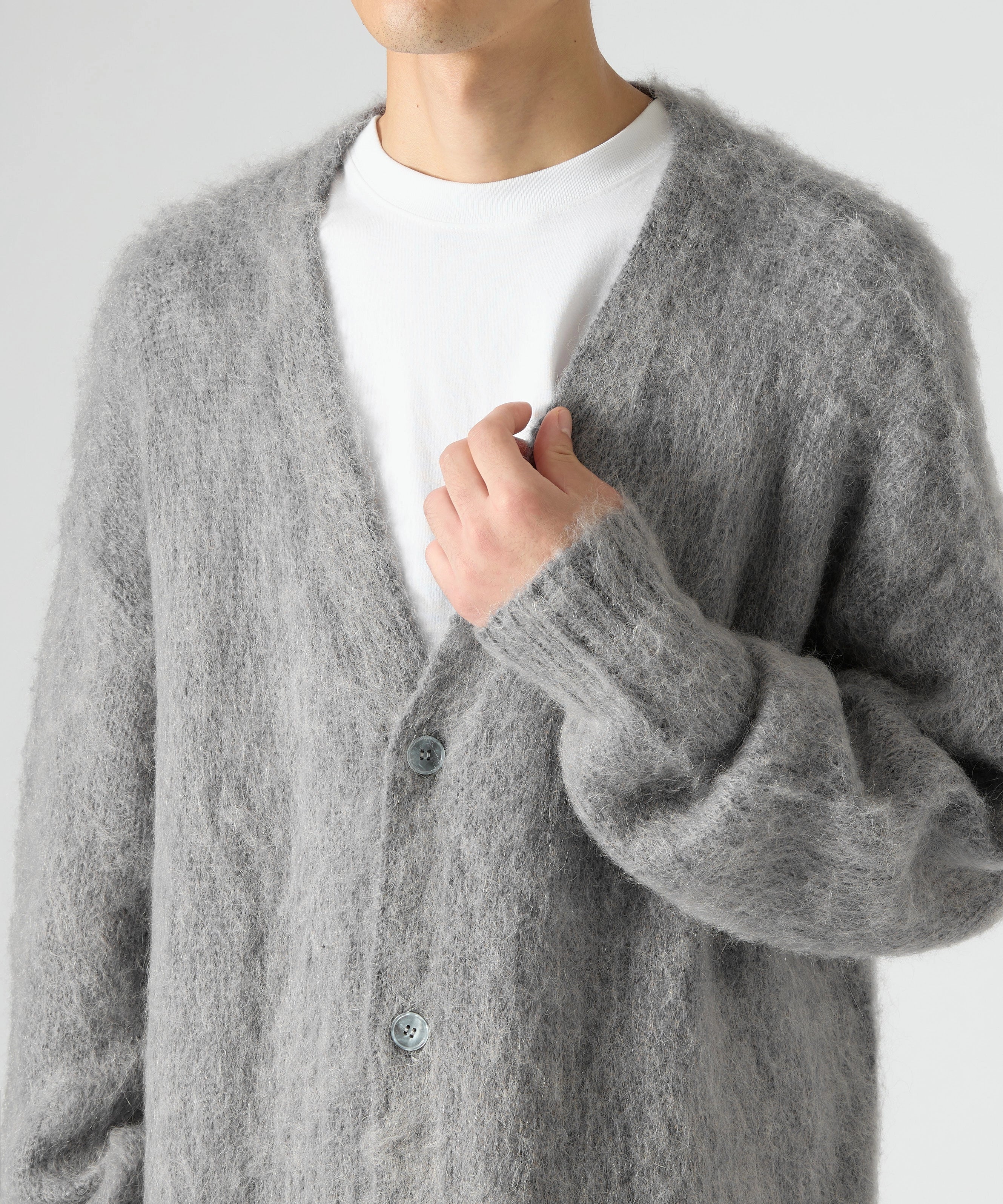 MOHAIR CARDIGAN【GREY】