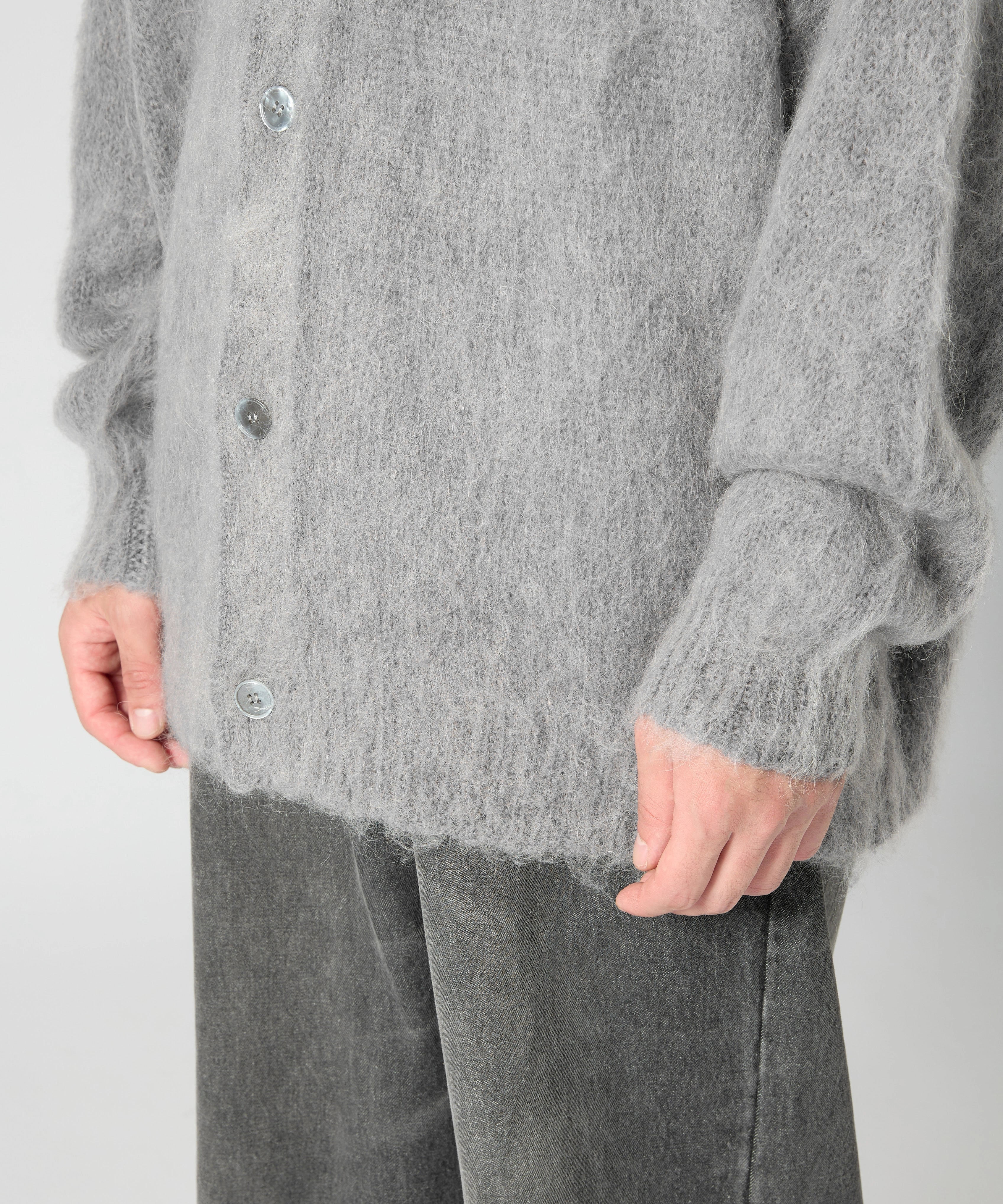 MOHAIR CARDIGAN【GREY】