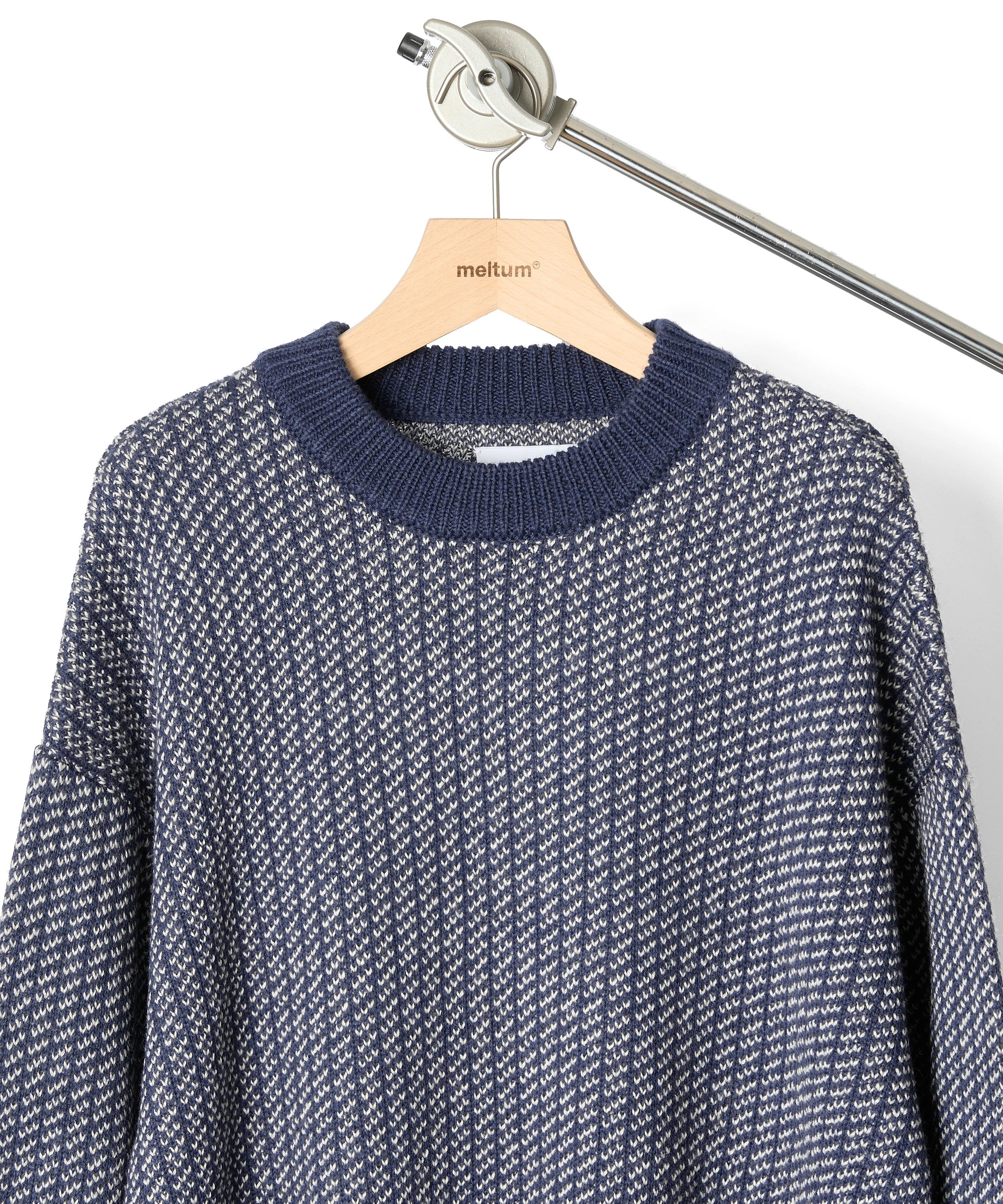 BIRDSEYE KNIT【NAVY】