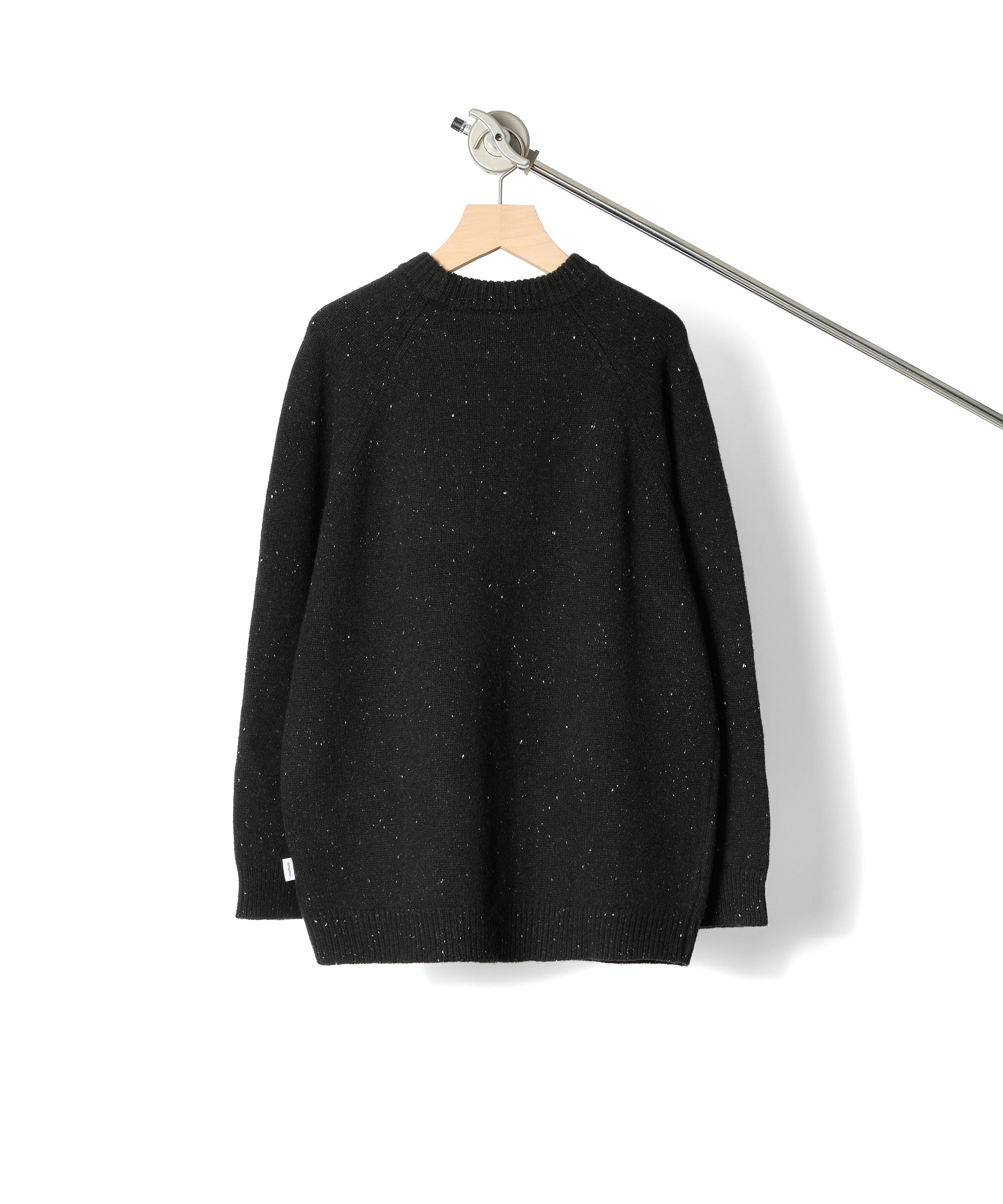 WOOL CREWNECK KNIT【BLACK】