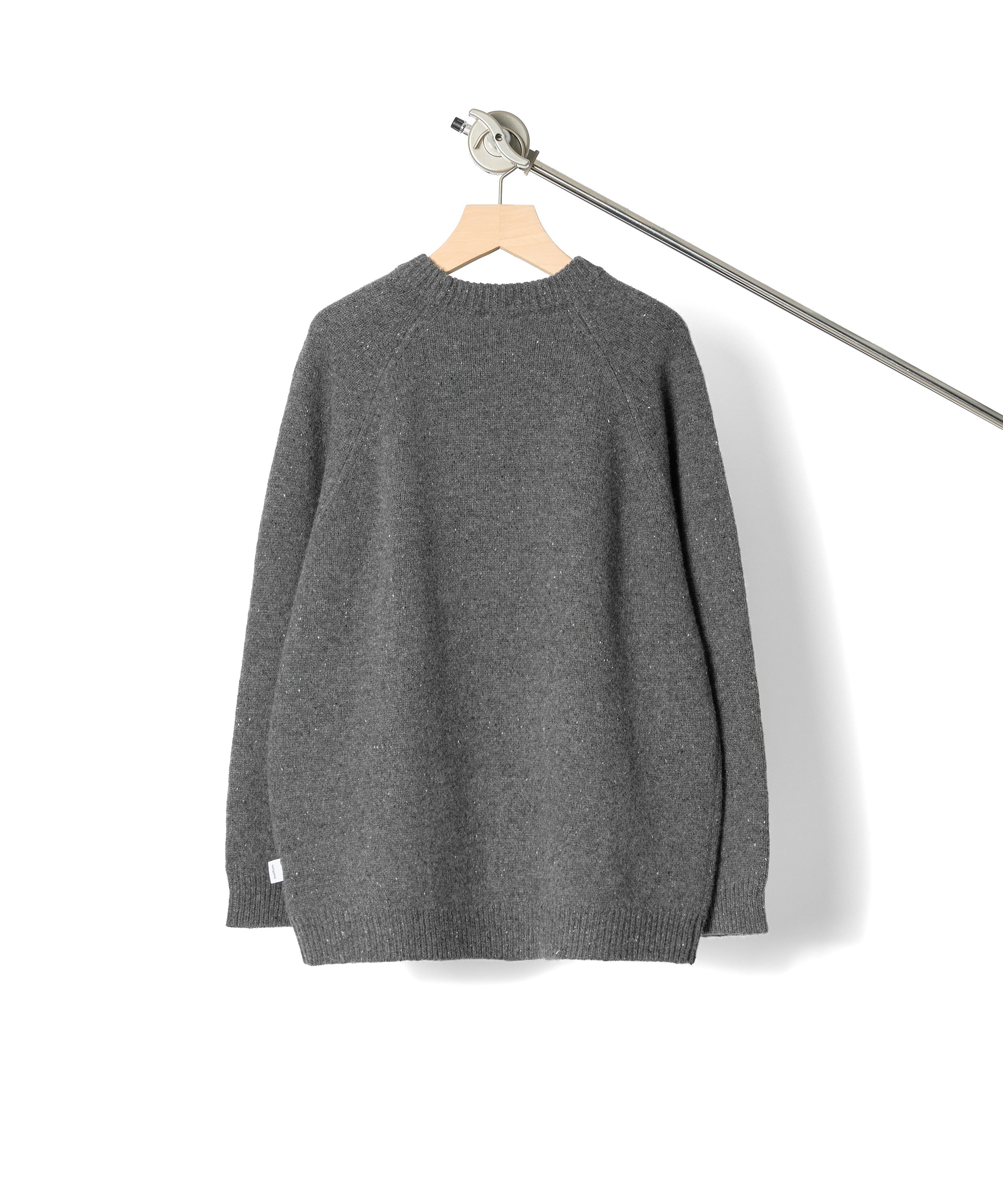 WOOL CREWNECK KNIT【CHARCOAL】