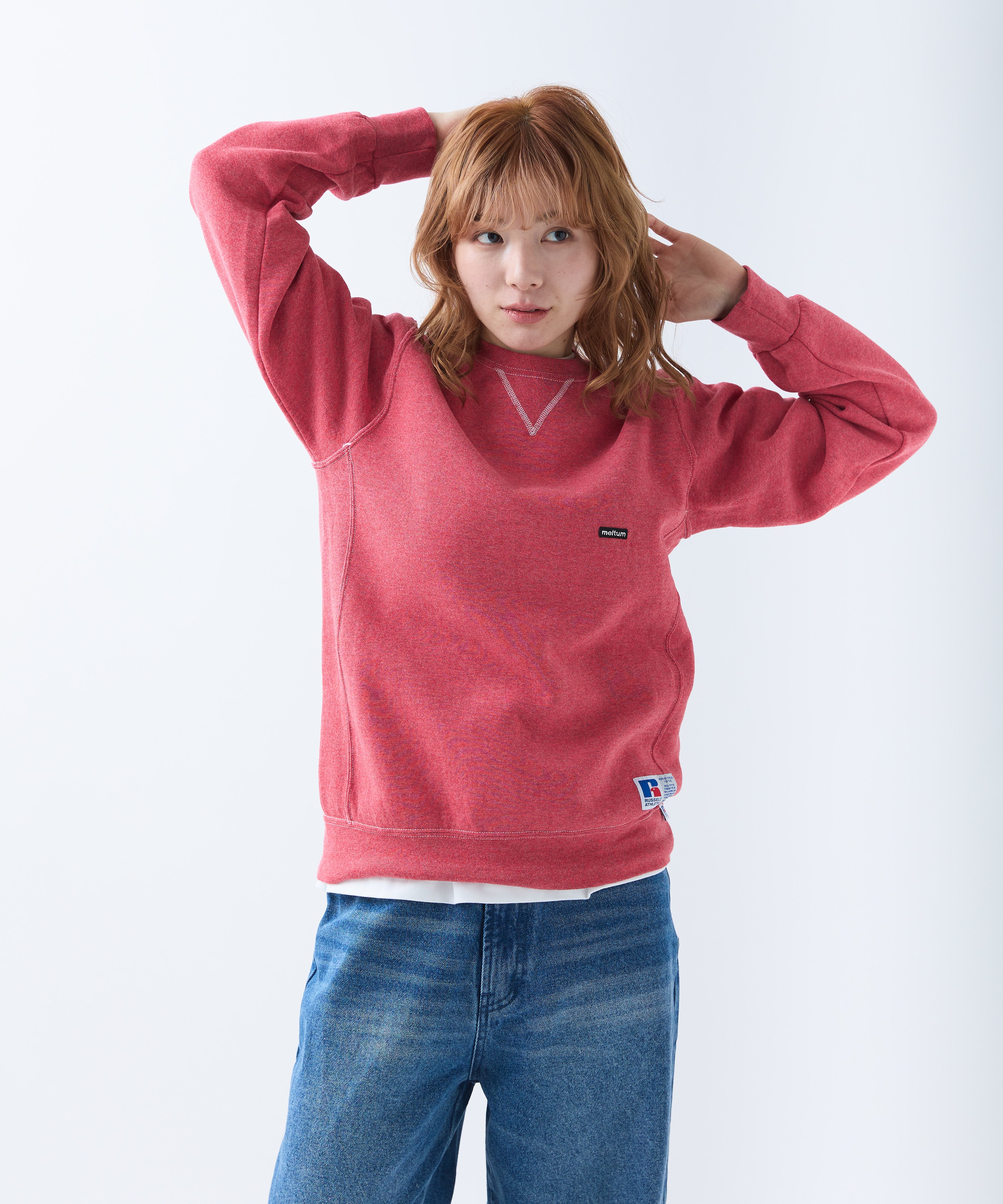 ×RUSSELL ATHLETIC STANDARD CREWNECK SWEAT OVERDYE