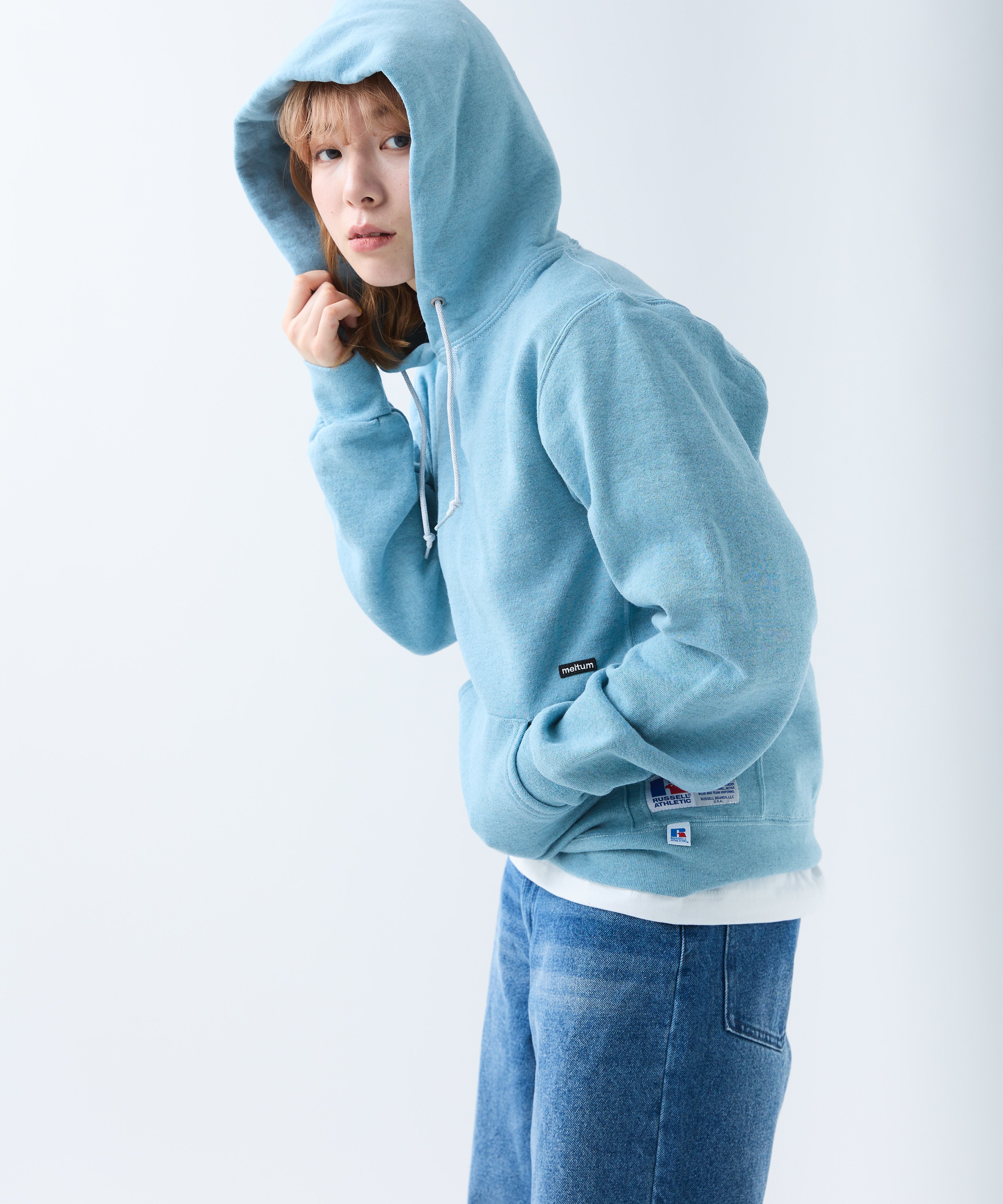 ×RUSSELL ATHLETIC STANDARD SWEAT HOODIE OVERDYE