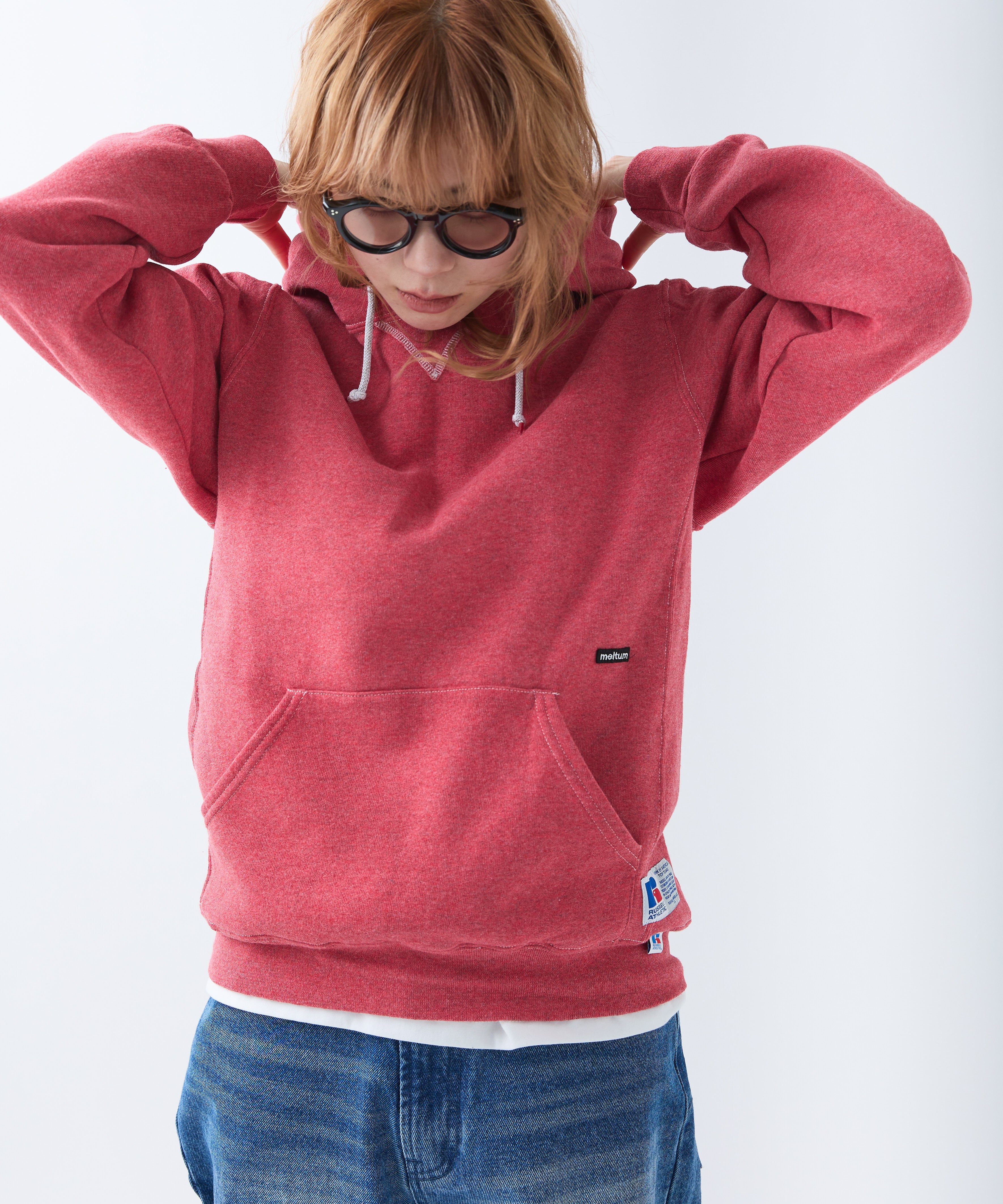 ×RUSSELL ATHLETIC STANDARD SWEAT HOODIE OVERDYE