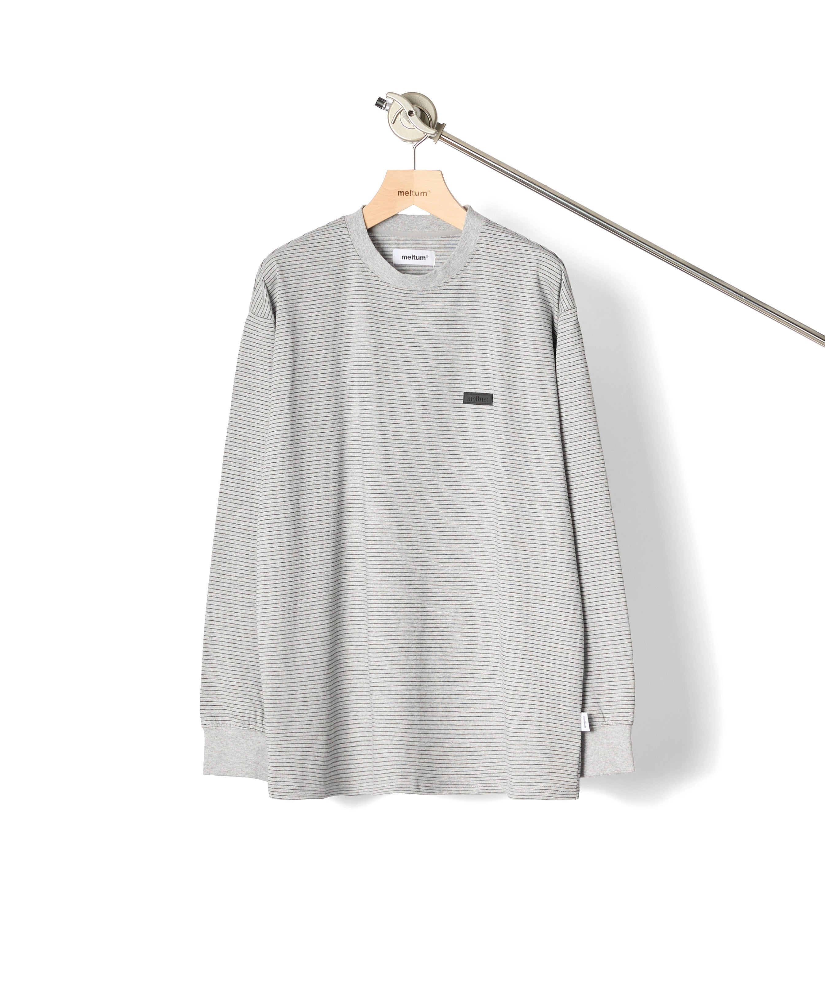 BORDER L/S T-SHIRT【GREY】