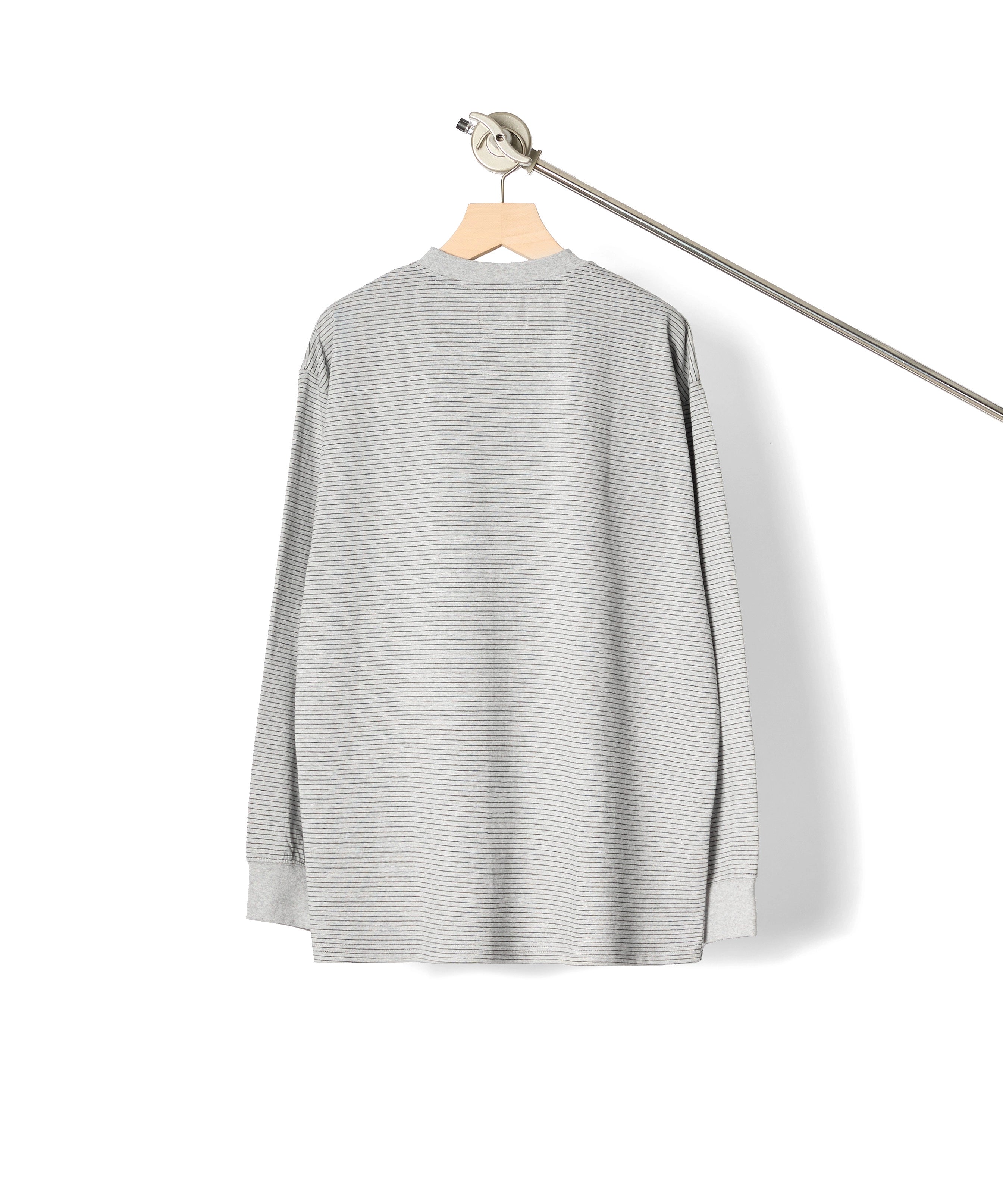 BORDER L/S T-SHIRT【GREY】