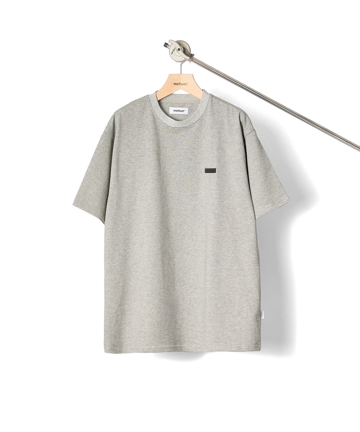 BORDER S/S T-SHIRT【GREY】