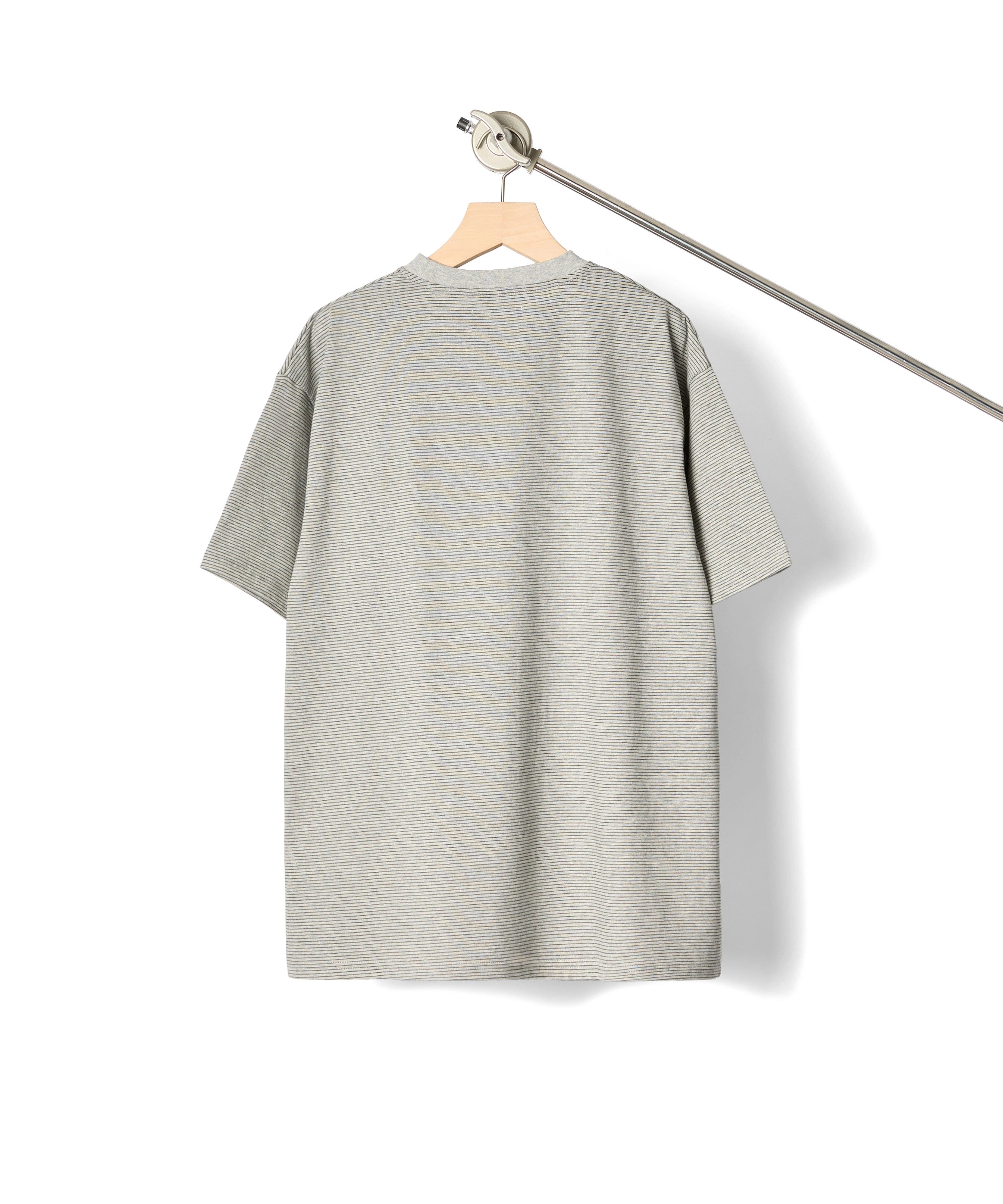 BORDER S/S T-SHIRT【GREY】