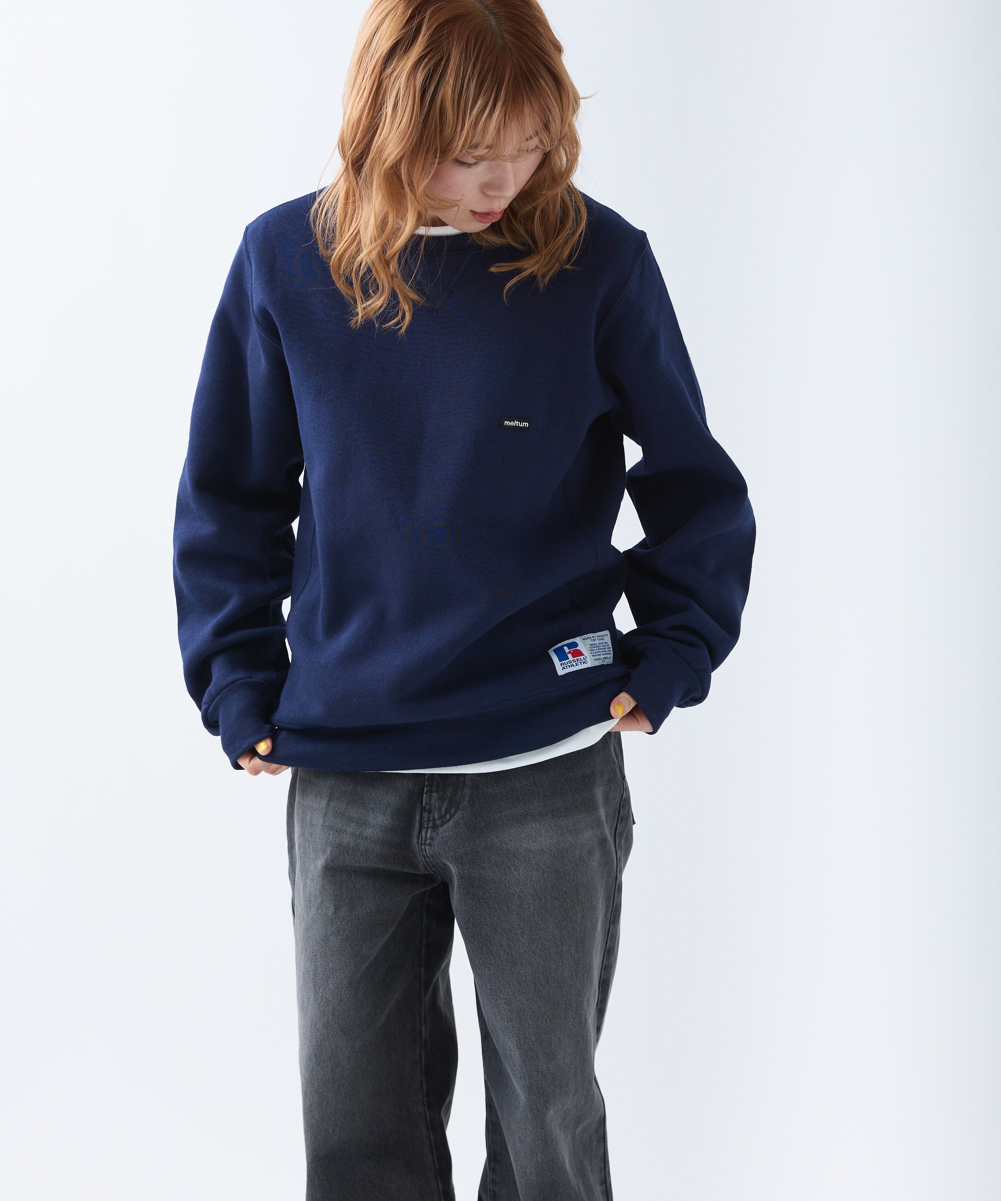 ×RUSSELL ATHLETIC STANDARD CREWNECK SWEAT [ASH]