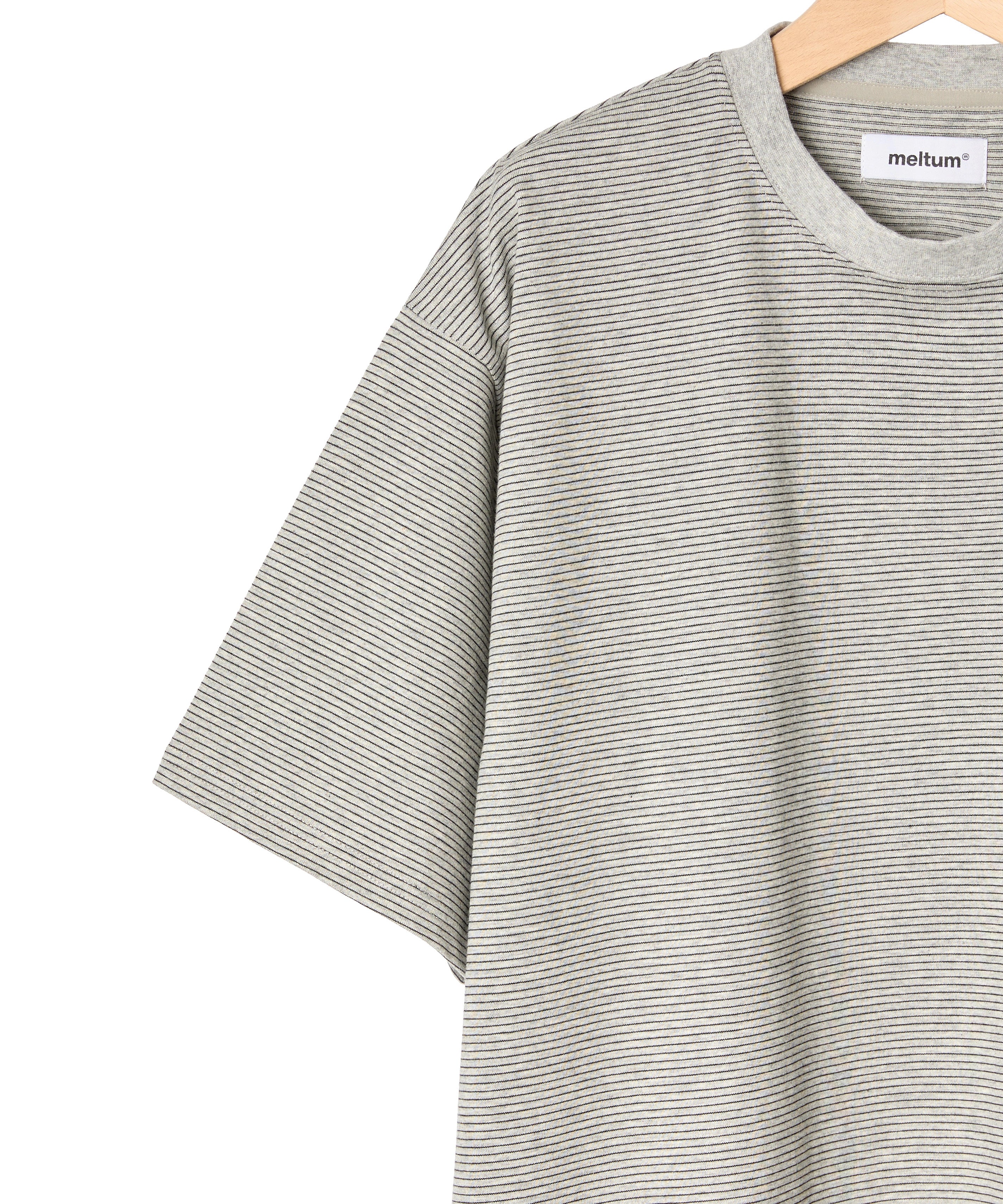 BORDER S/S T-SHIRT【GREY】