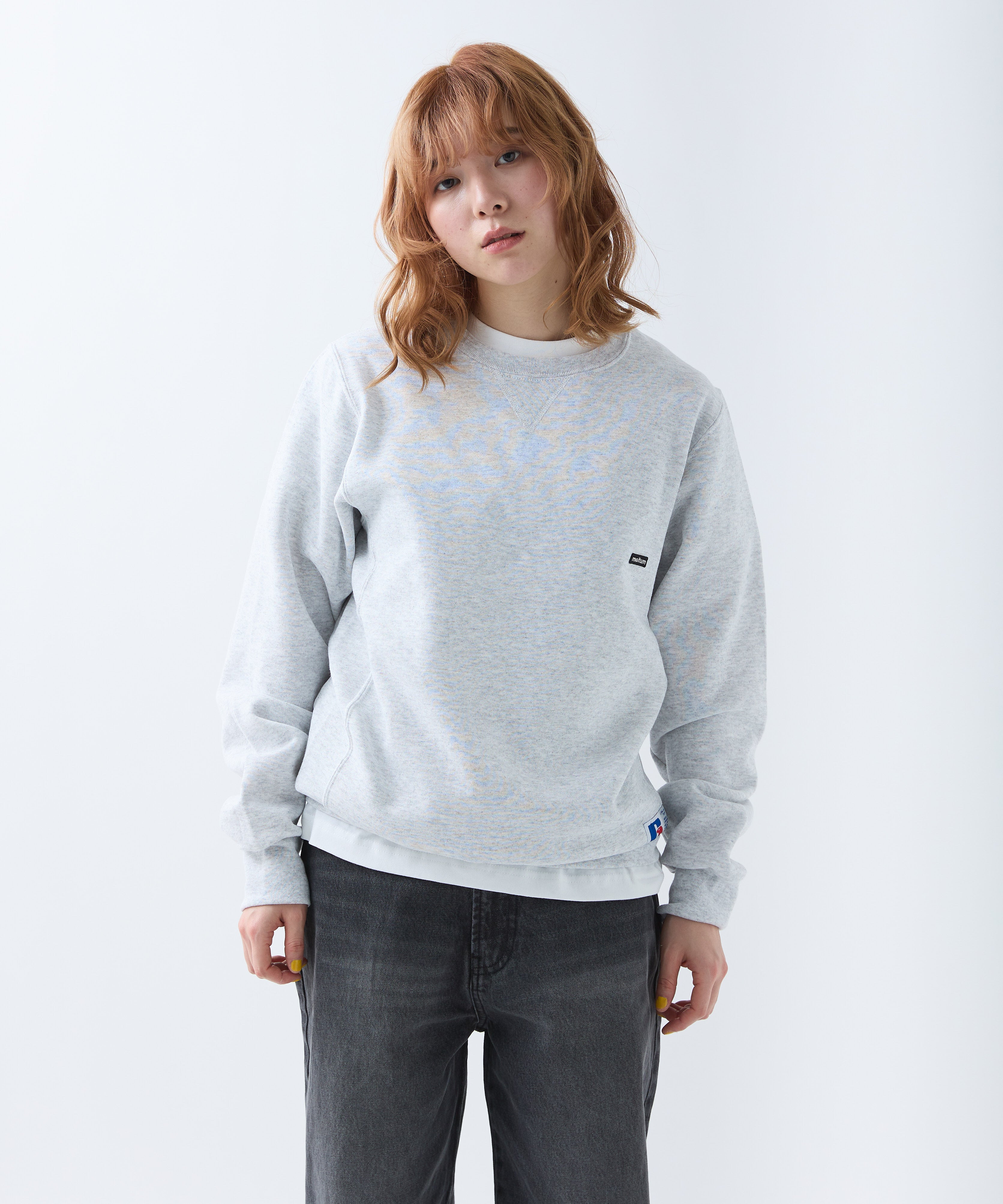 ×RUSSELL ATHLETIC STANDARD CREWNECK SWEAT [ASH]