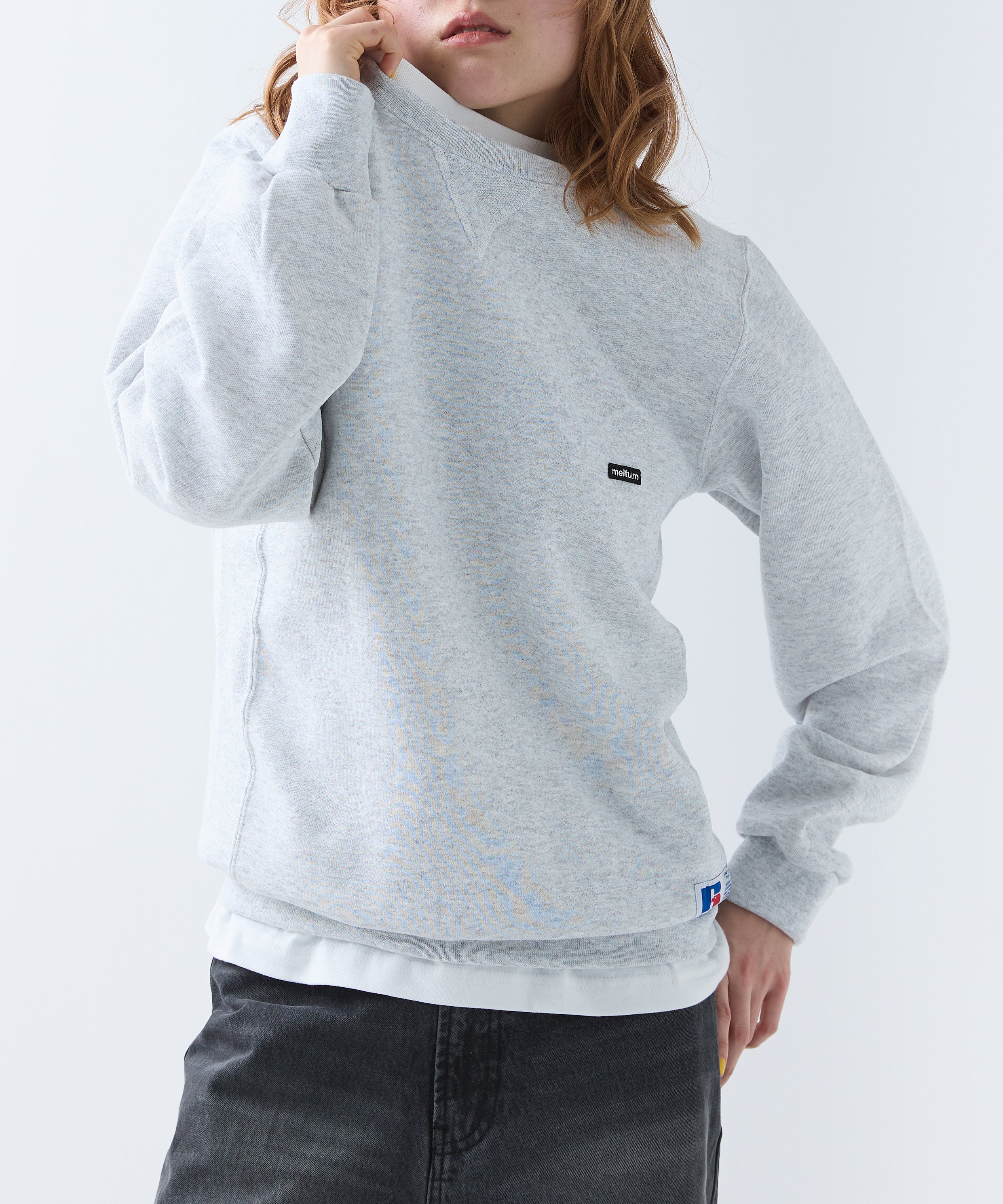 ×RUSSELL ATHLETIC STANDARD CREWNECK SWEAT [ASH]