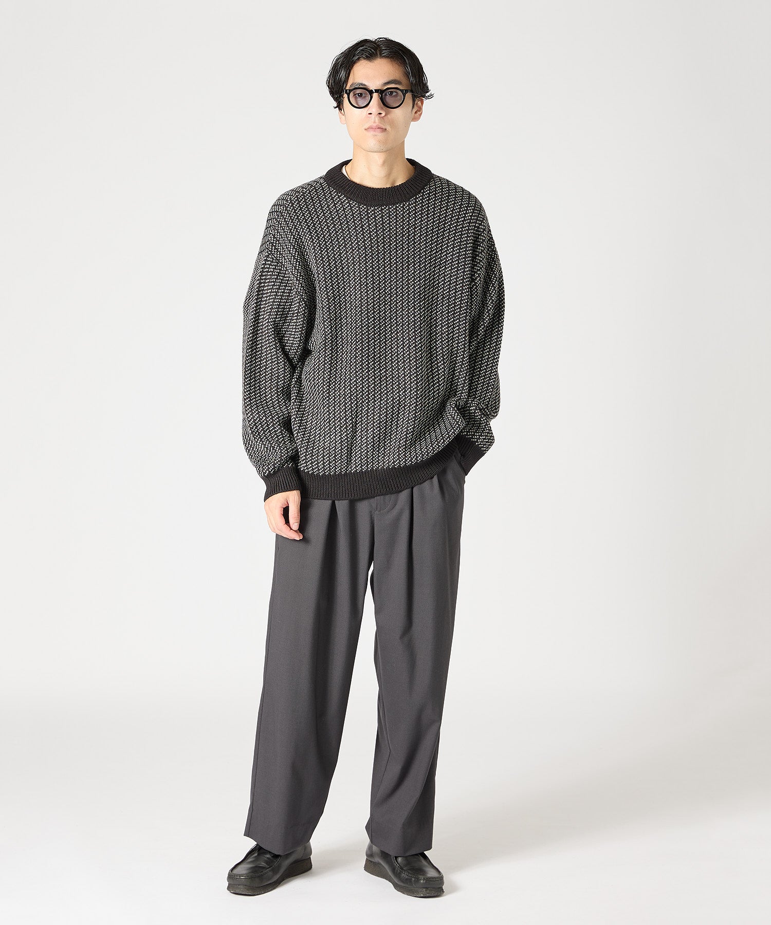 BIRDSEYE KNIT【BLACK】