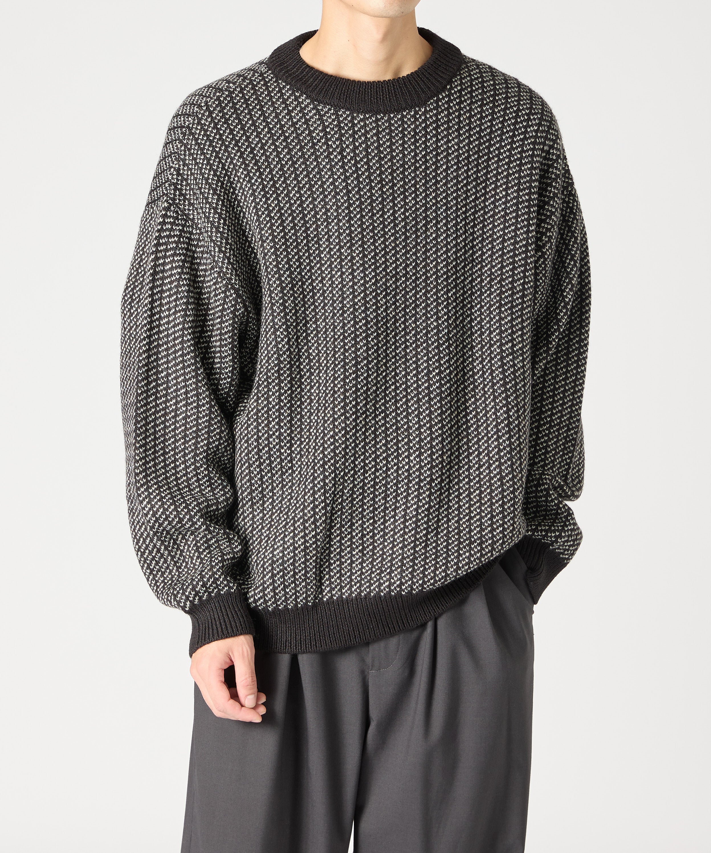 BIRDSEYE KNIT【BLACK】