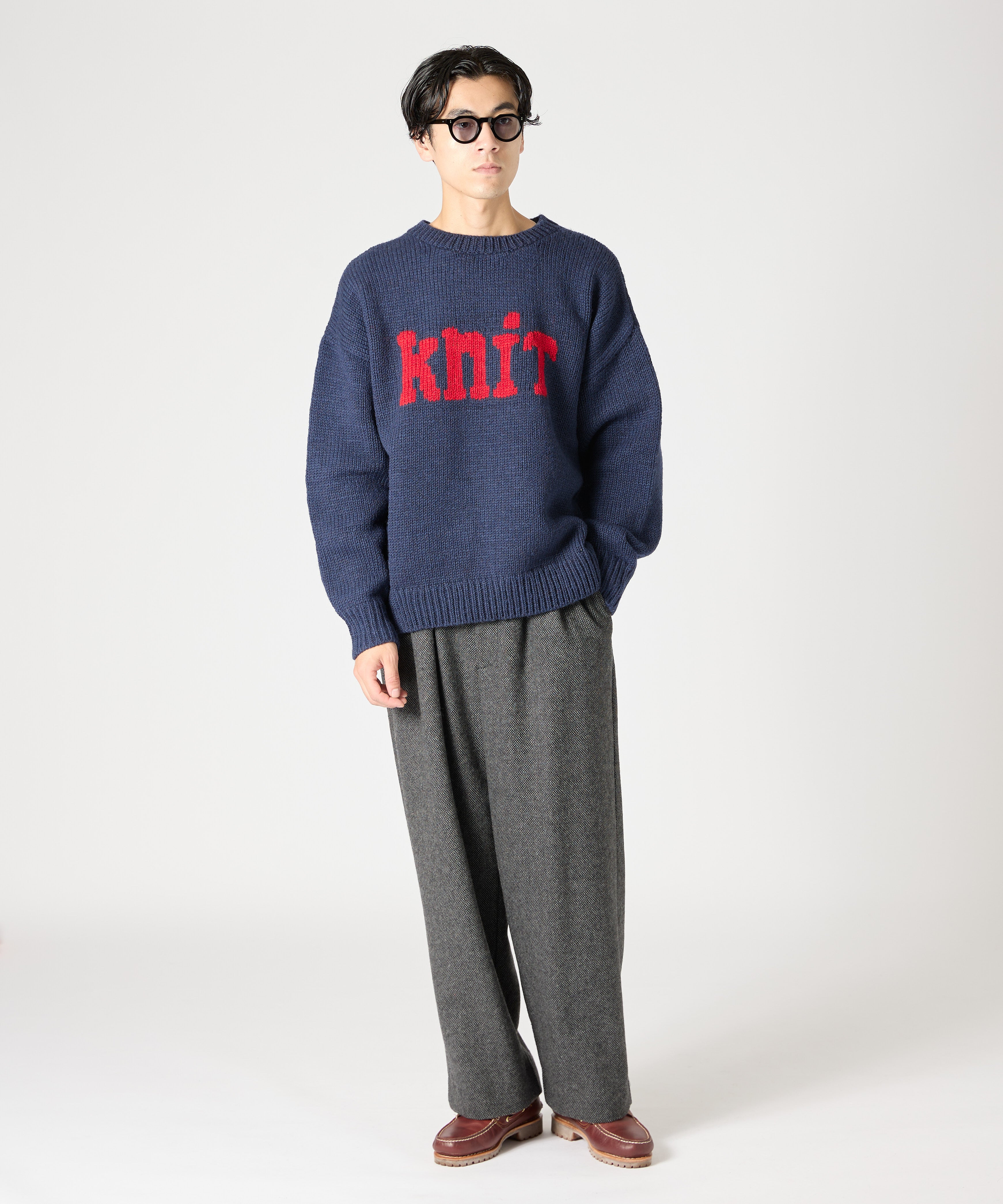 HAND KNIT (KNIT) 【NAVY】