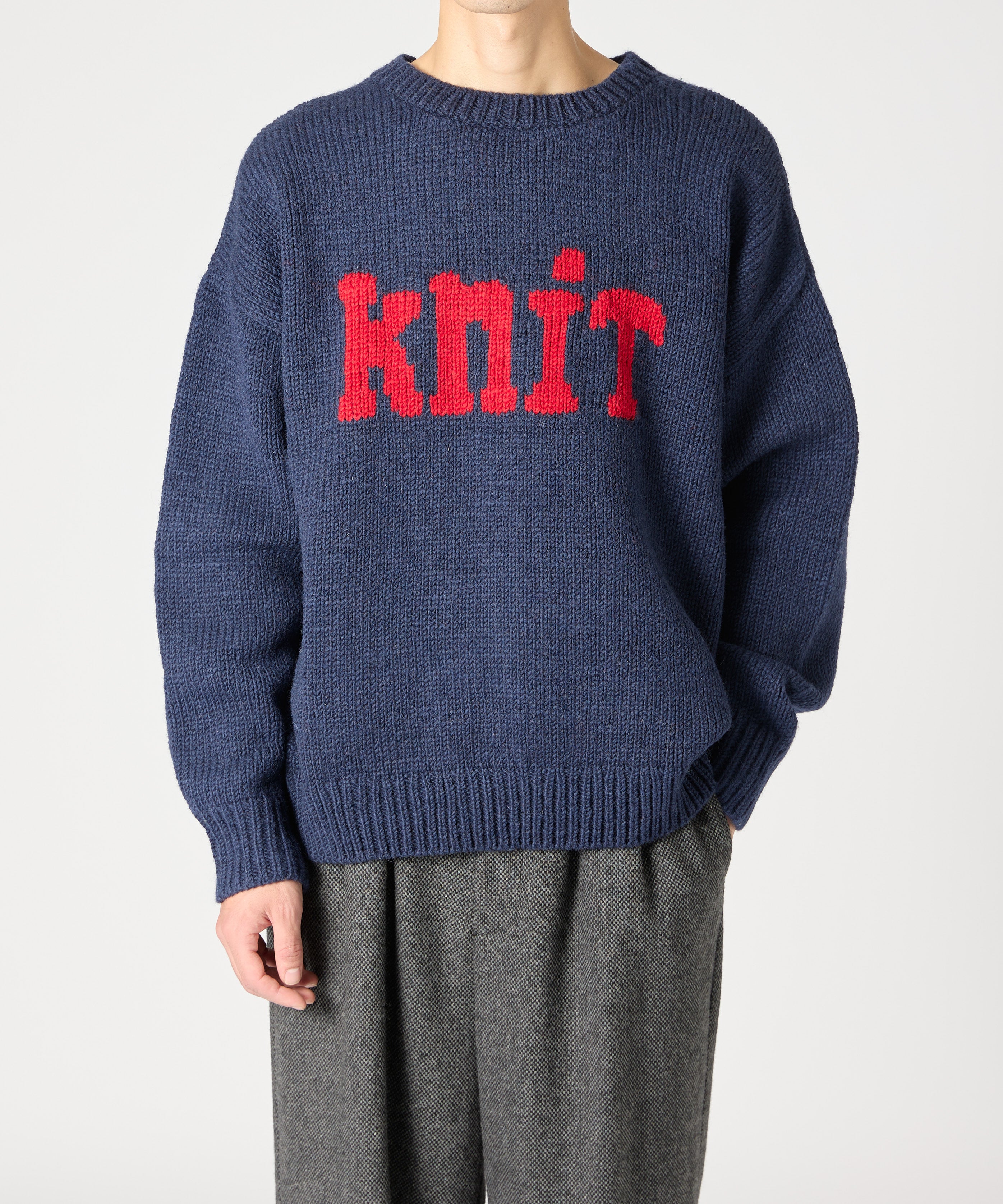 HAND KNIT (KNIT) 【NAVY】