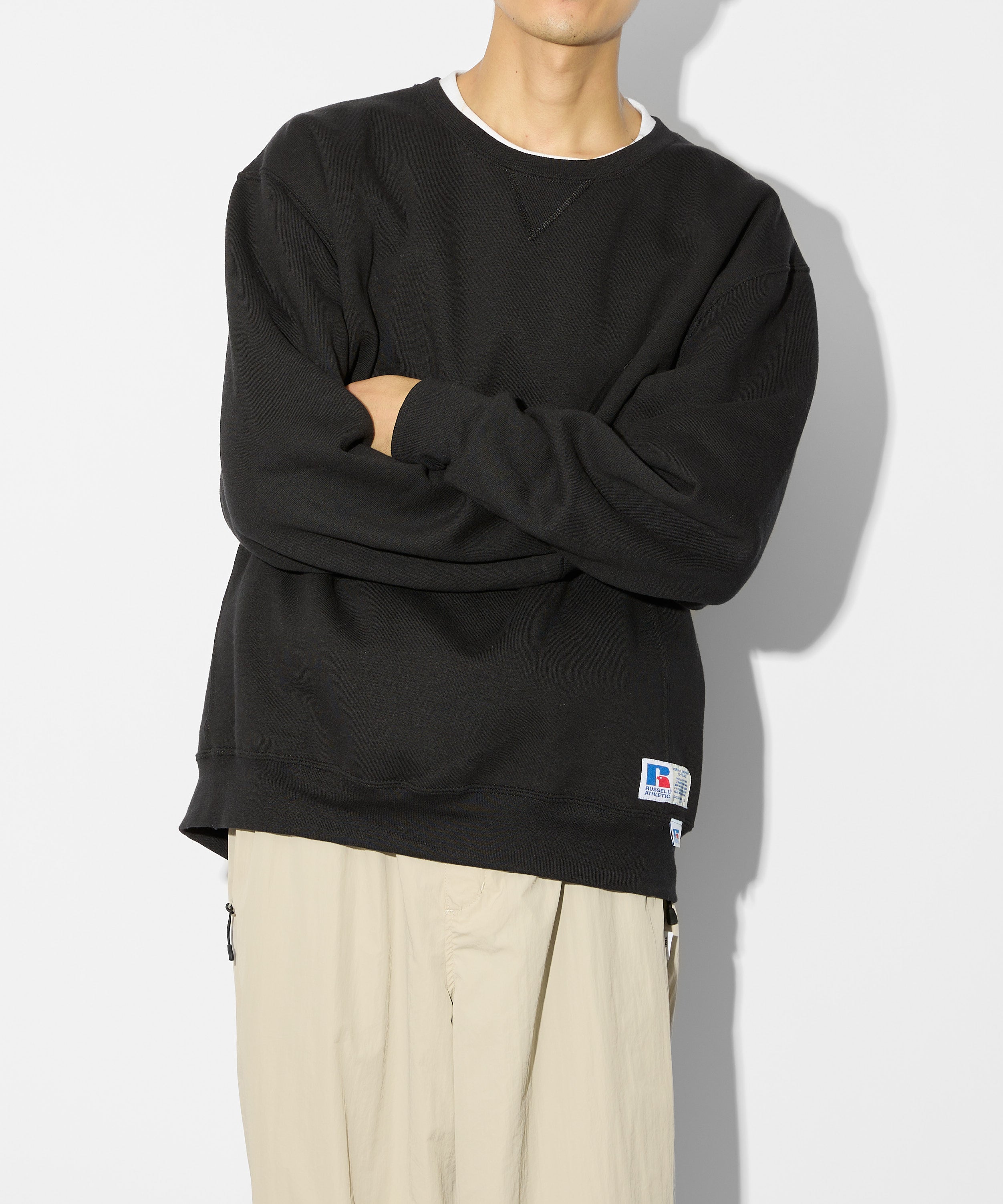 ×RUSSELL ATHLETIC STANDARD CREWNECK SWEAT【BLACK】